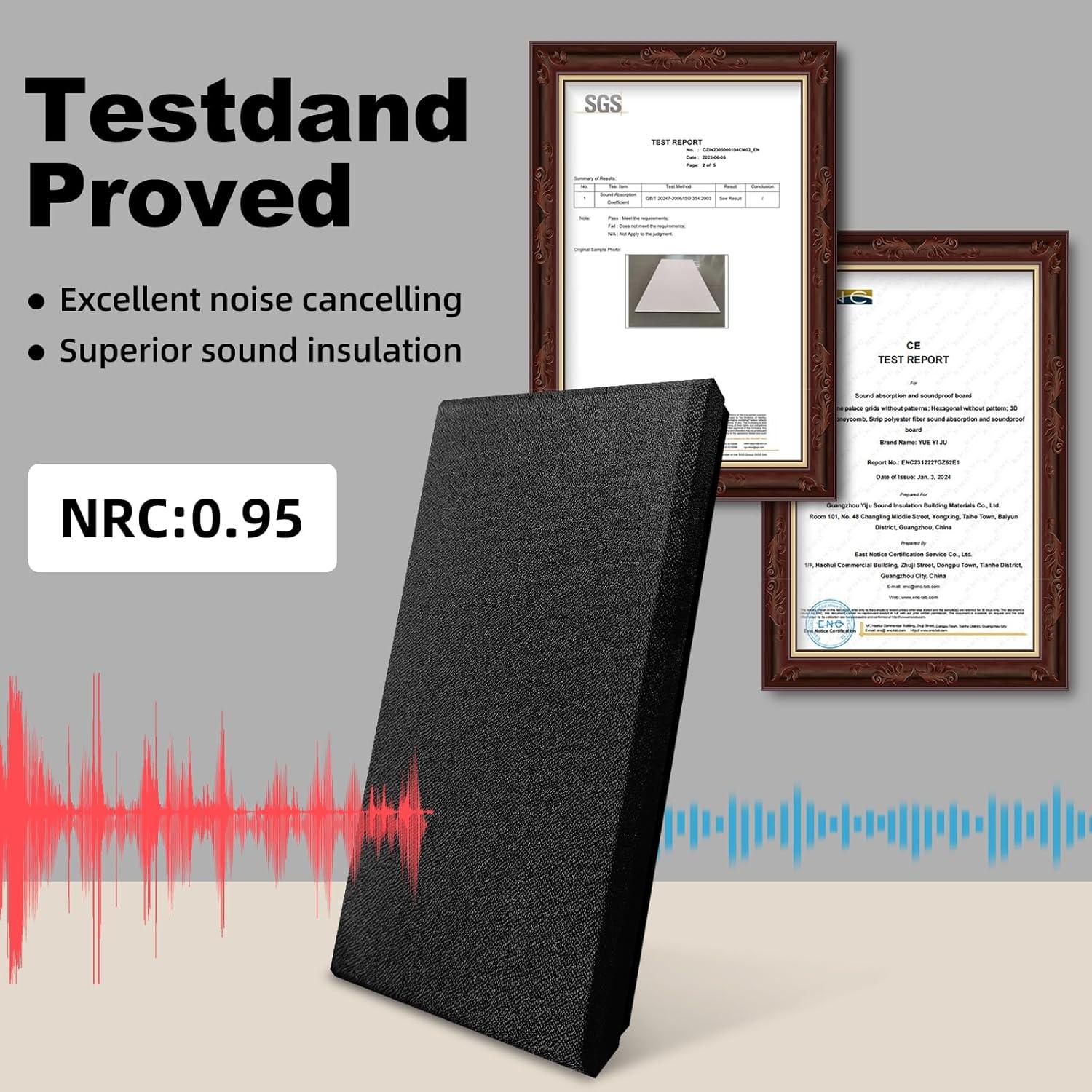 Paneles Acústicos Absorbentes Diapu 4 pcs 60x30x3.5 cm Negro