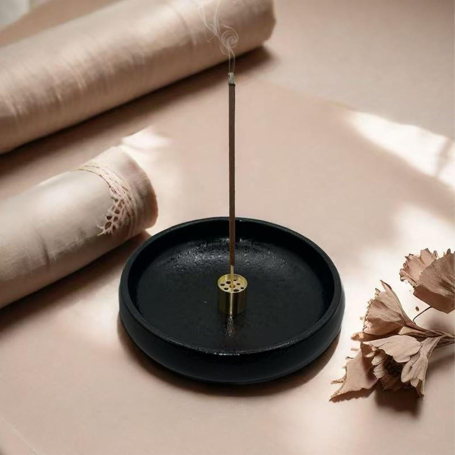 Soporte de Incienso de Mármol Negro XINGZUAN 4 en 1 Ajustable