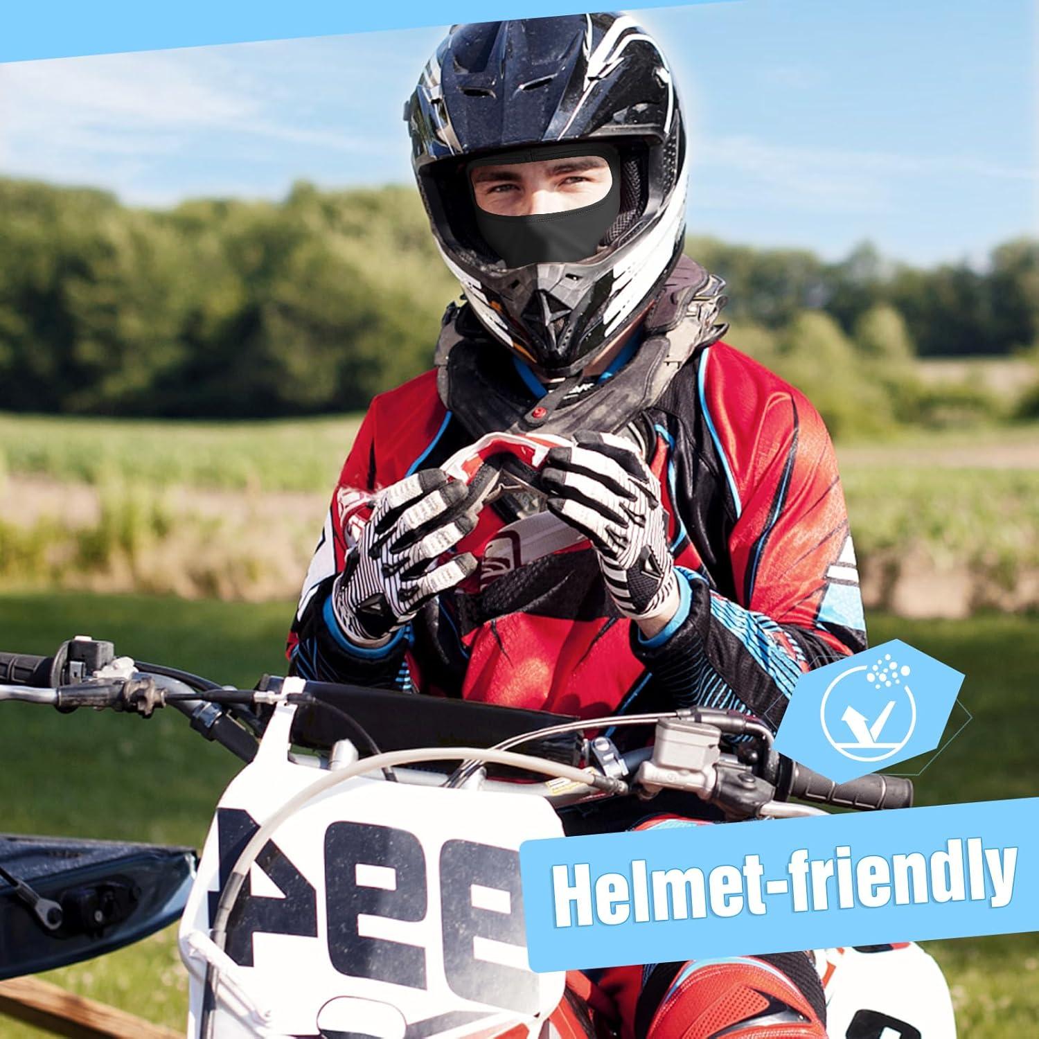 Fivali Balaclava Máscara Facial de Esquí 6 Paquetes Negro