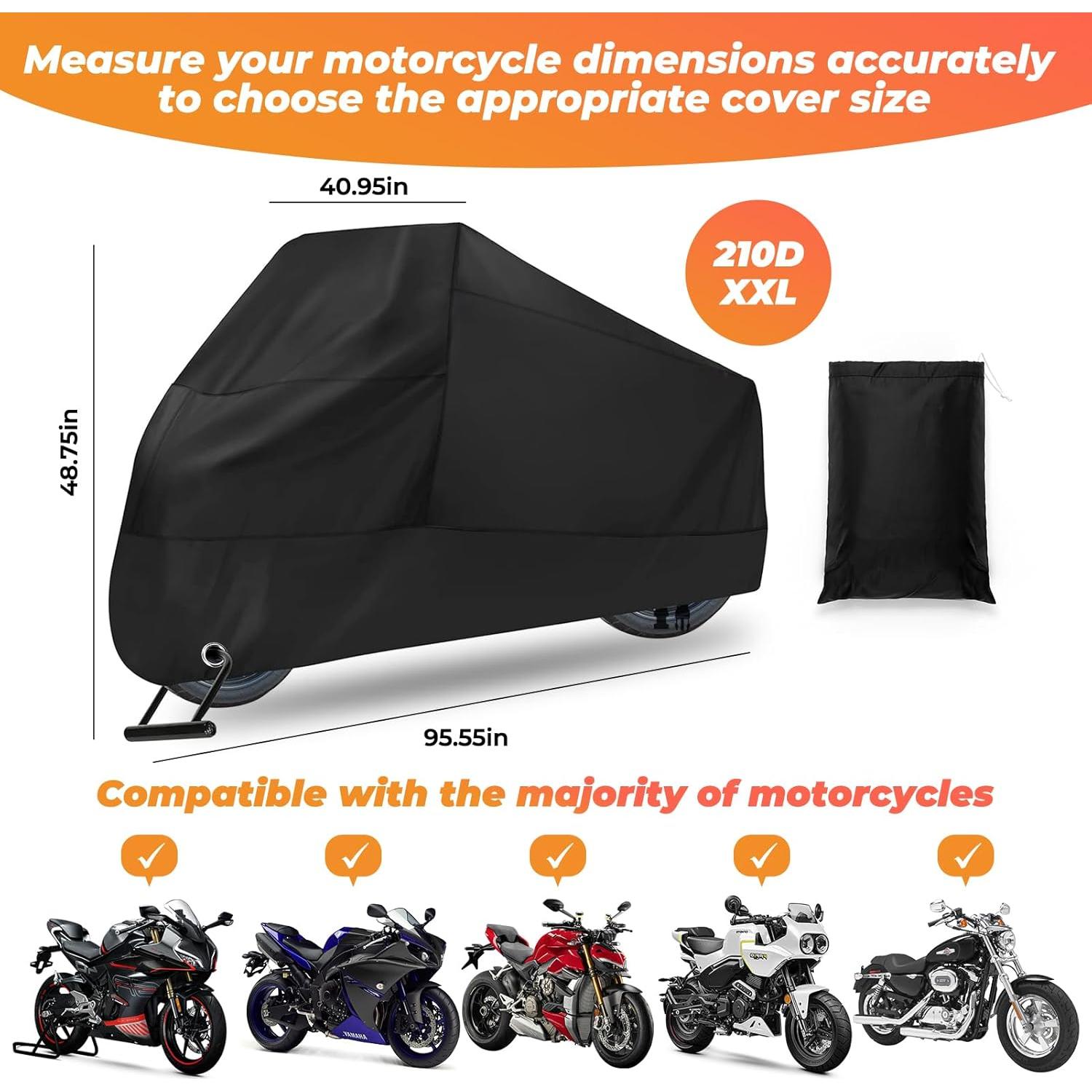 Funda de Motocicleta Impermeable Roinoim 245 cm UV50+
