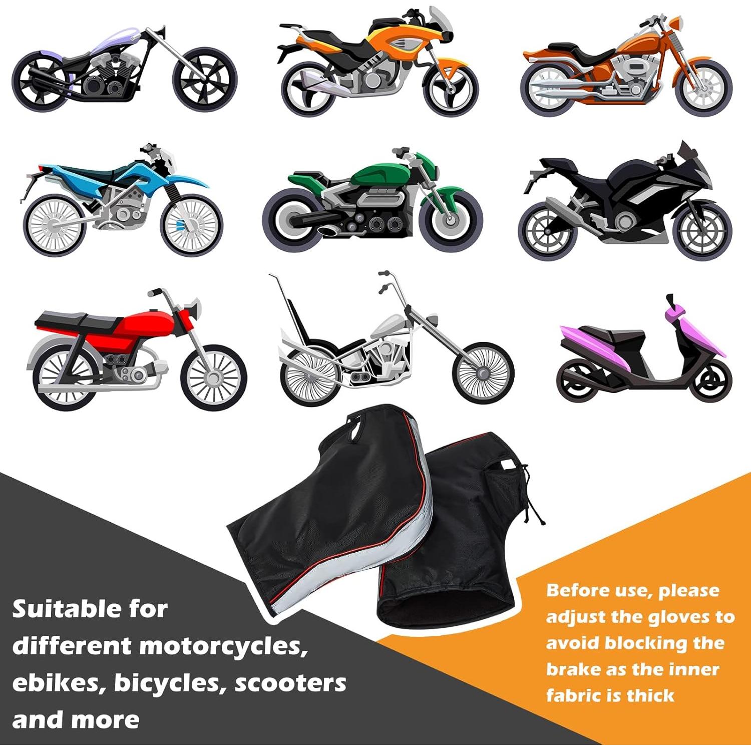 Guantes de Manillar Tallew para Motocicleta Invierno 1 Par