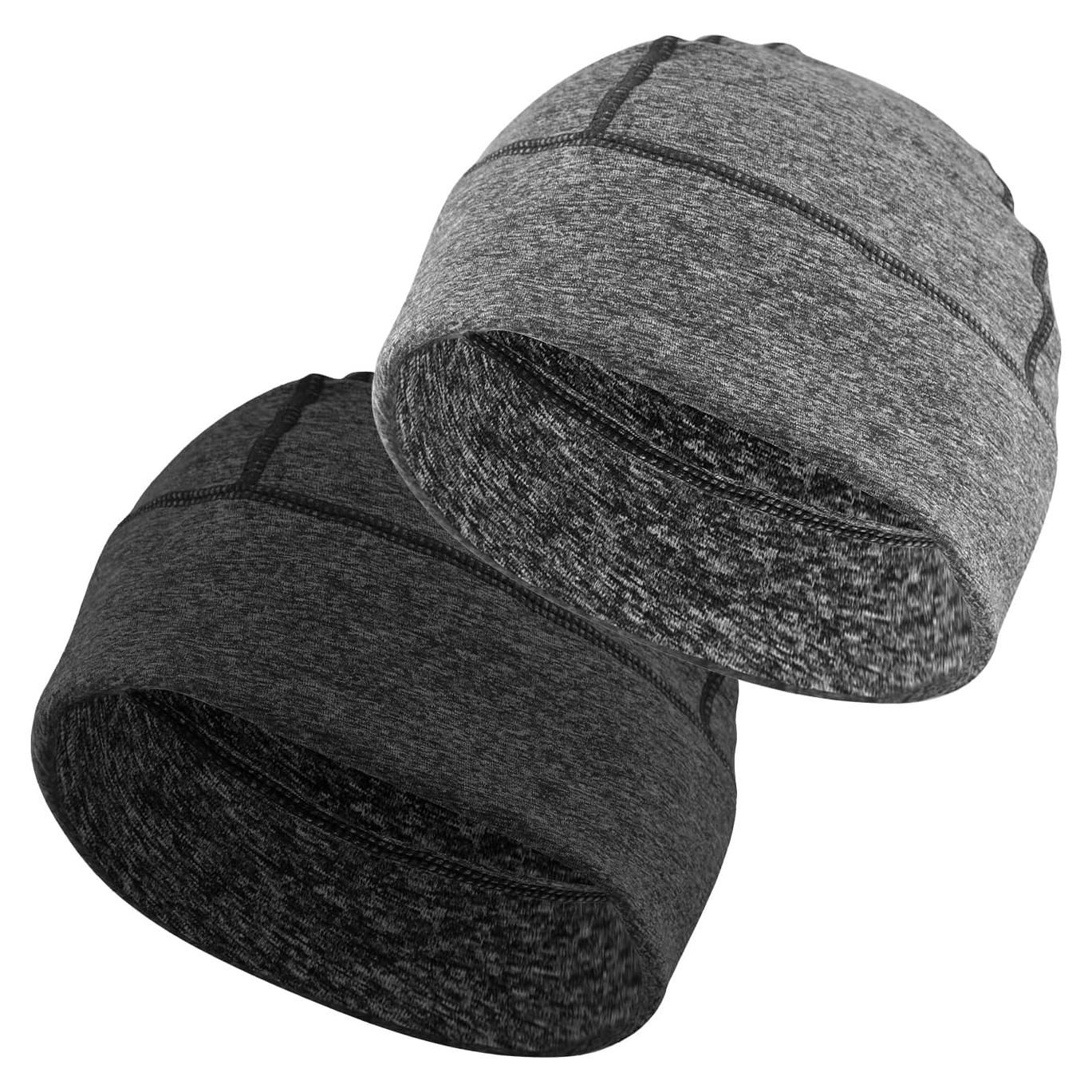 Gorro de Forro Polar Headshion Pack de 2 Beanie Grueso Gris