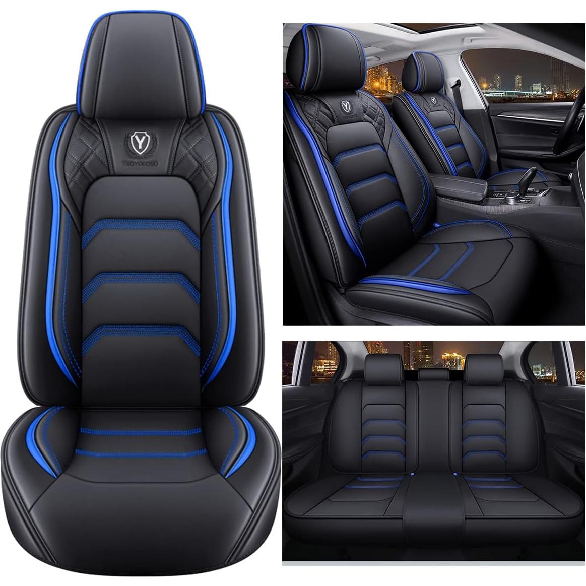 Cubiertas de Asiento de Auto YXQYOEOSO Ajuste Universal 5 Asientos