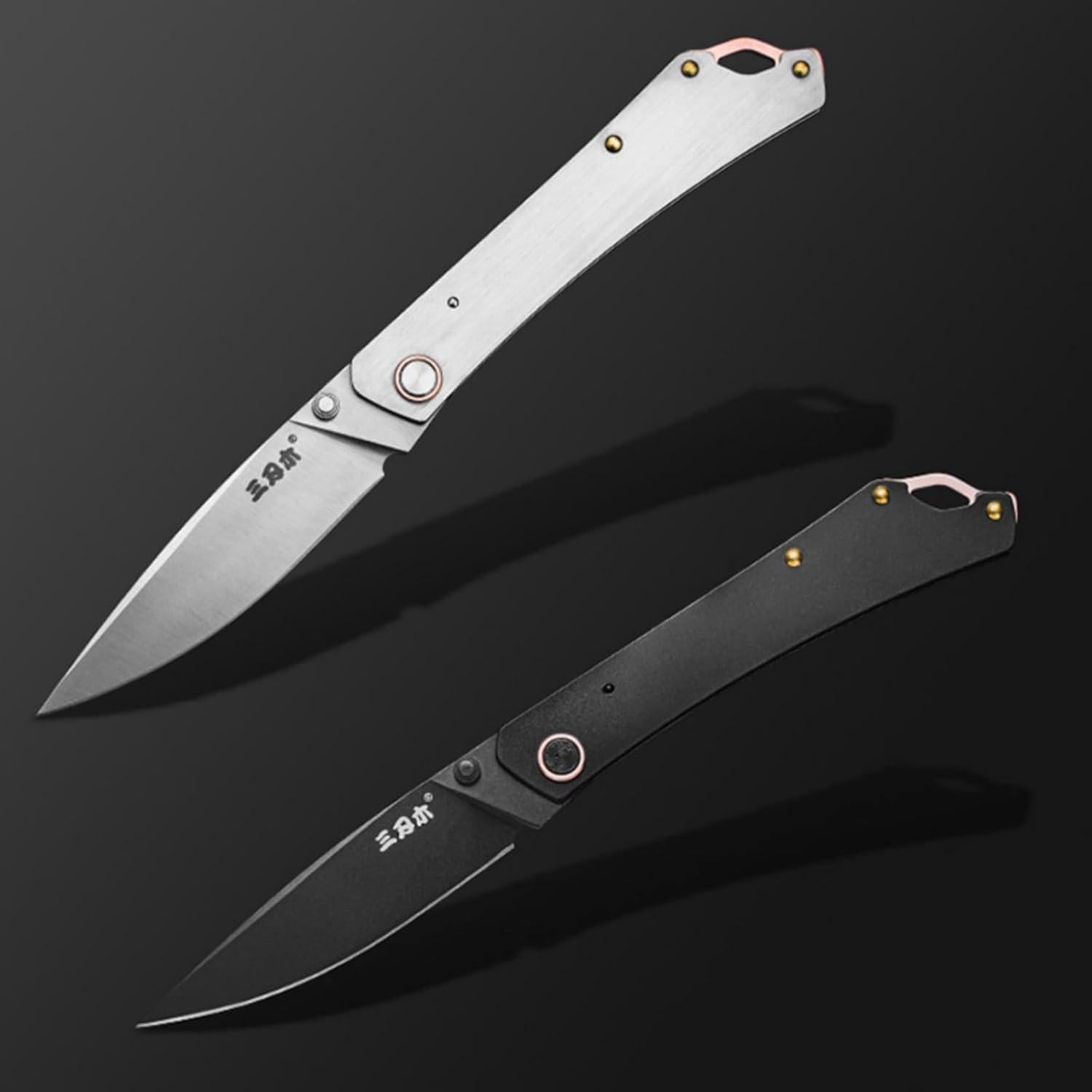 Cuchillo Plegable Sanrenmu 9305 Negro 19.5cm 74g Camping