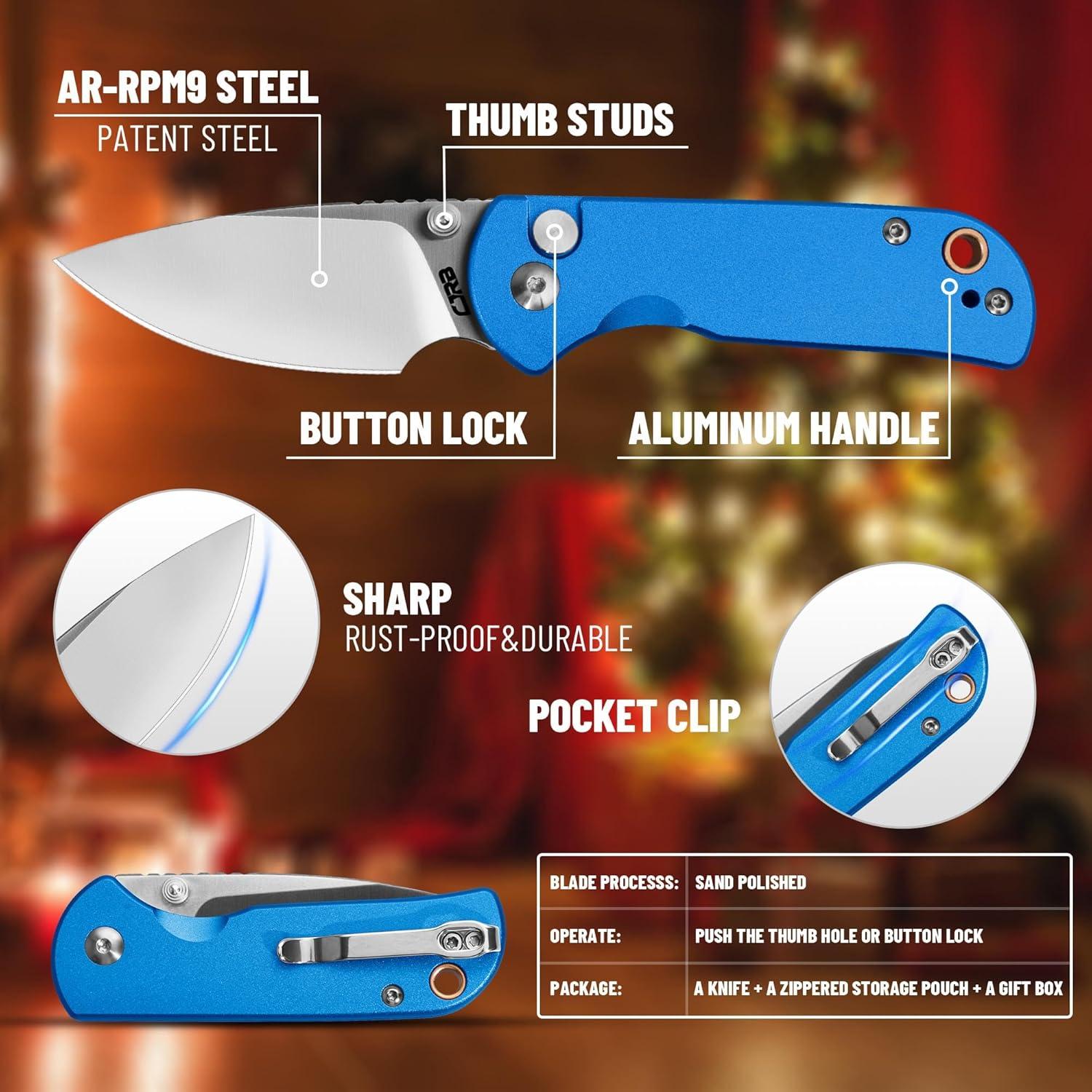 Cuchillo de Bolsillo CJRB Mica J1934 Plegable 5.99 cm Azul