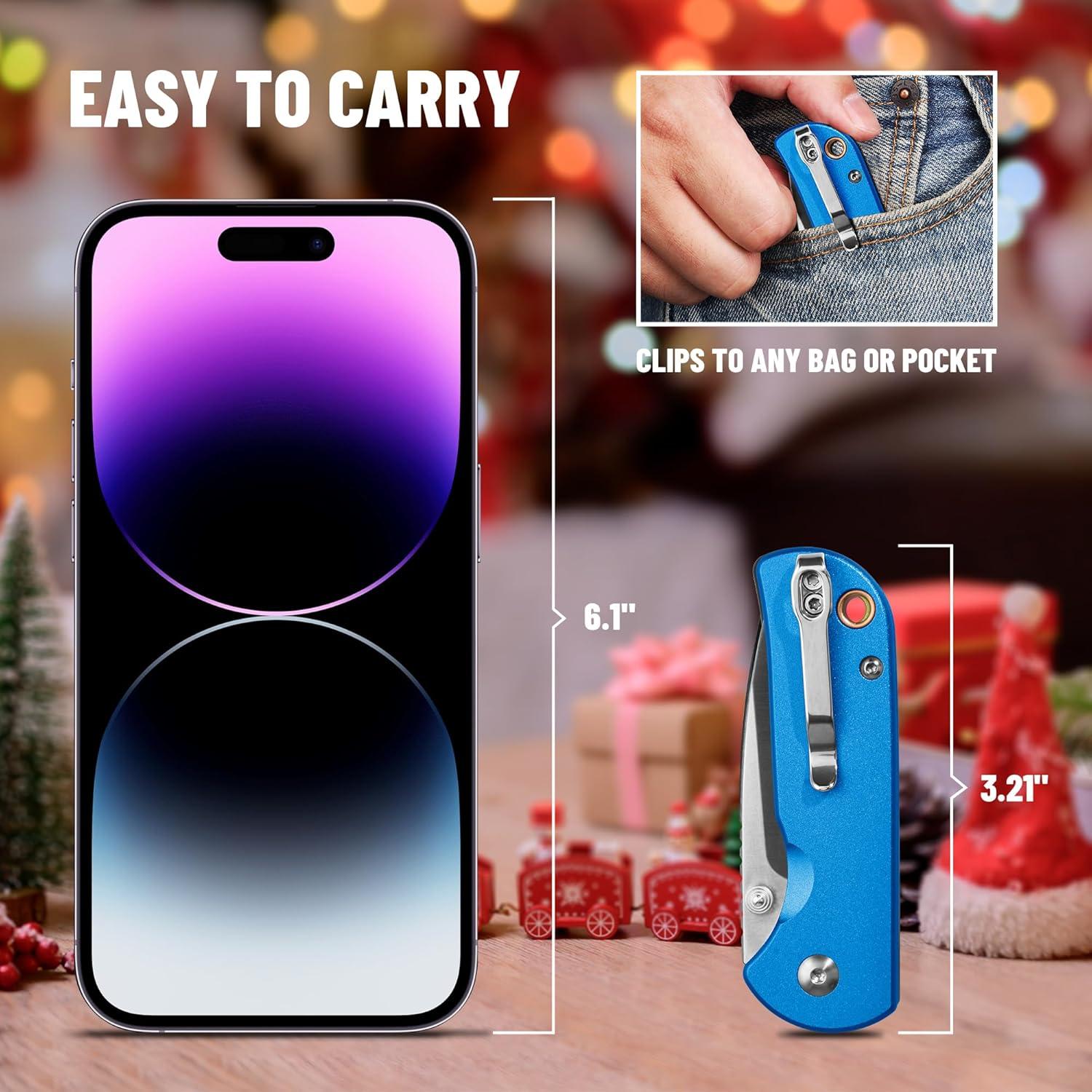 Cuchillo de Bolsillo CJRB Mica J1934 Plegable 5.99 cm Azul