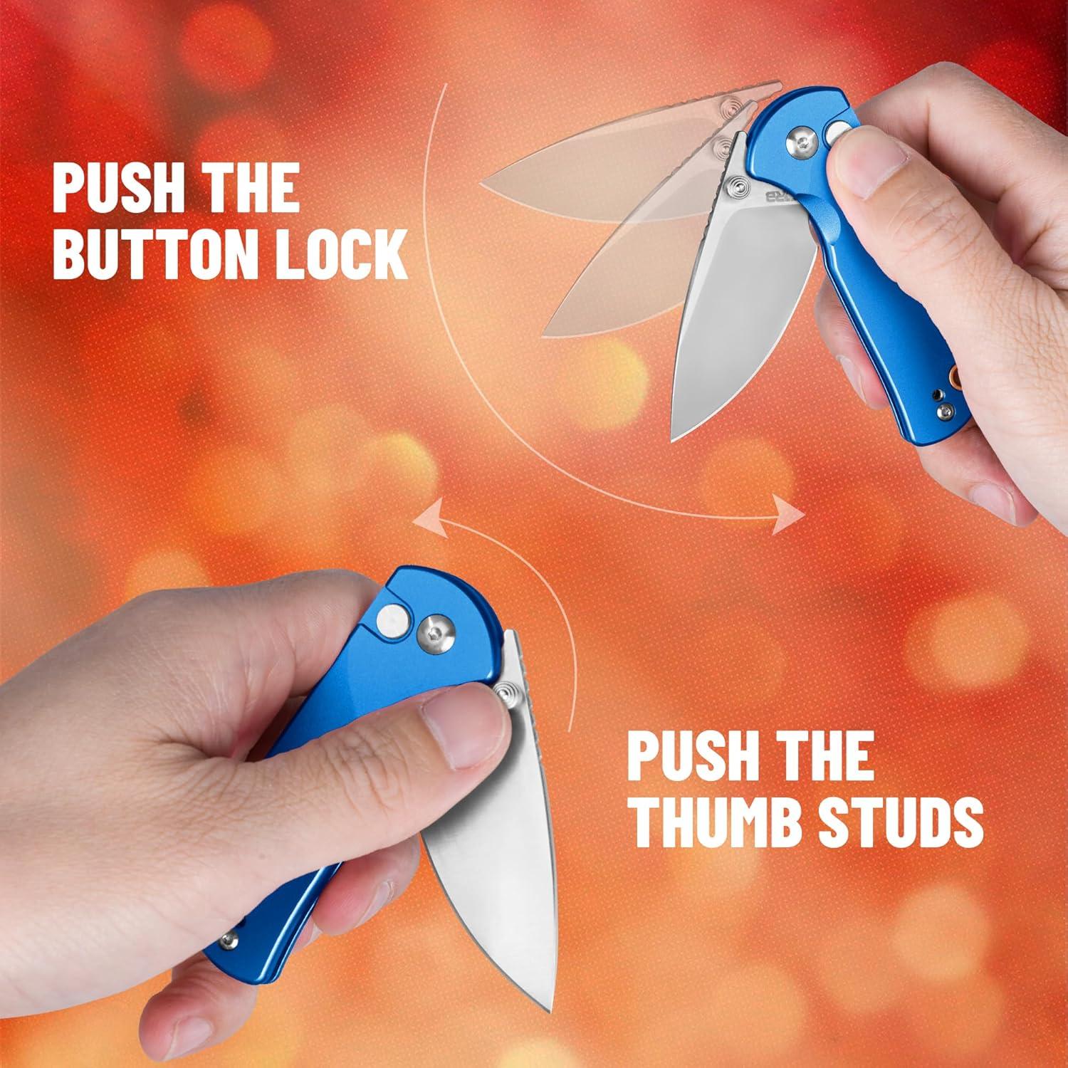 Cuchillo de Bolsillo CJRB Mica J1934 Plegable 5.99 cm Azul