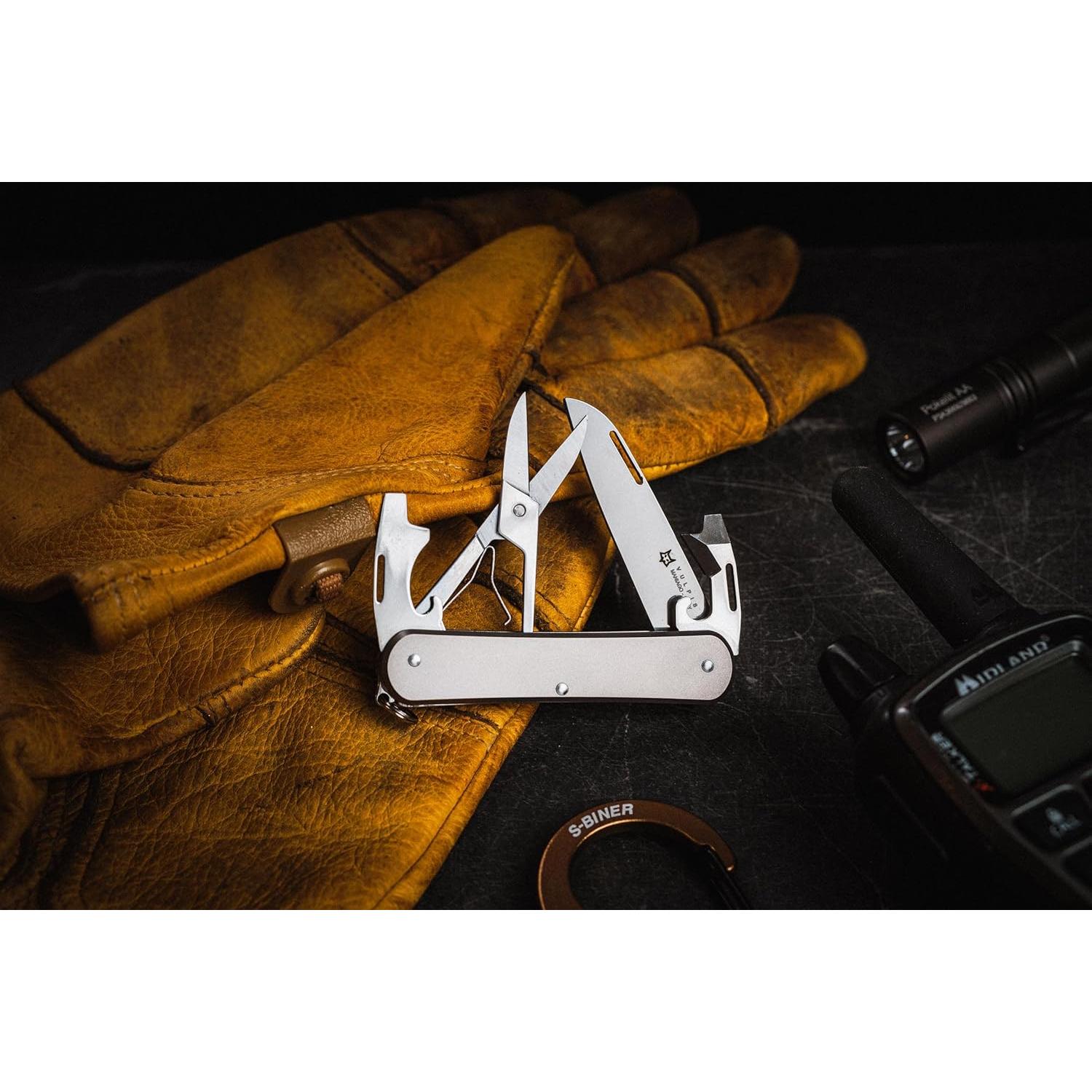 Cuchillo Plegable Fox Knives Vulpis 4-en-1 Titanio 5.51cm