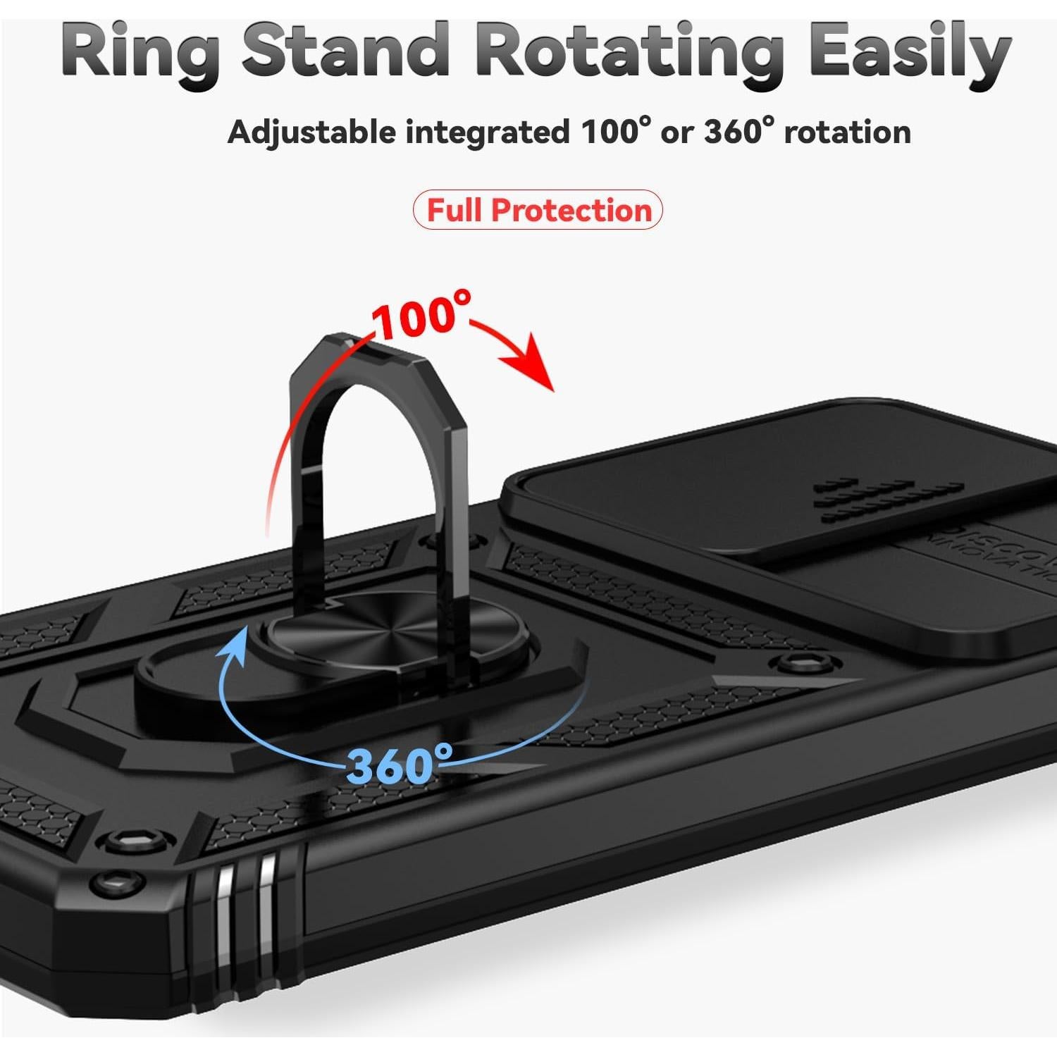Funda protectora Samsung Galaxy S24 FE con soporte y cámara