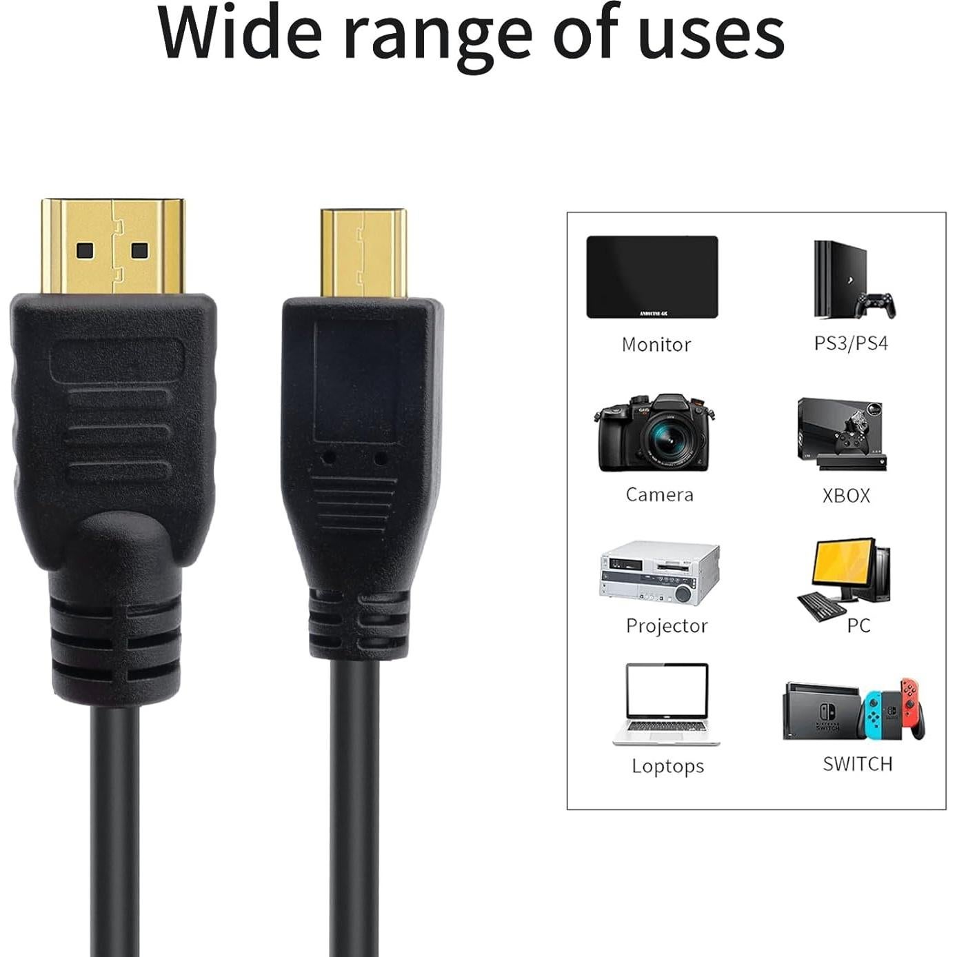 Cable Micro HDMI a HDMI ANDYCINE 1 Metro 4K 3D para DSLR