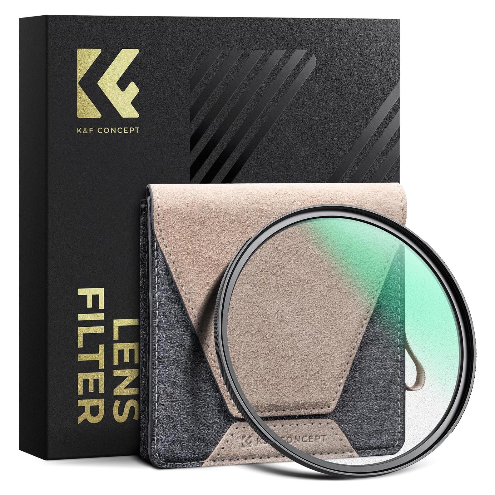 K&F CONCEPT 67mm Black Diffusion 1/8 Filter Mist Cinematic Effect Black Diffusion Filter with 36 Multi-Layer Coatings for Video/Vlog/Portrait Photography (XPRO Series)