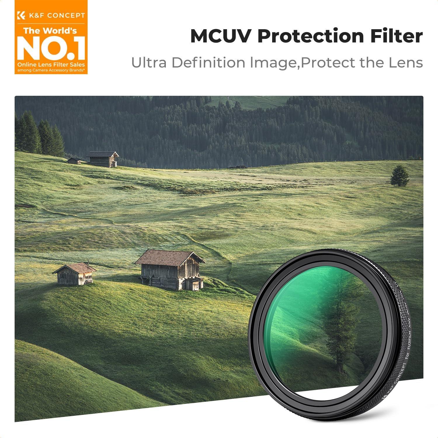 Filtro UV K&F CONCEPT 52mm para Fujifilm X100 - HD 28 Capas