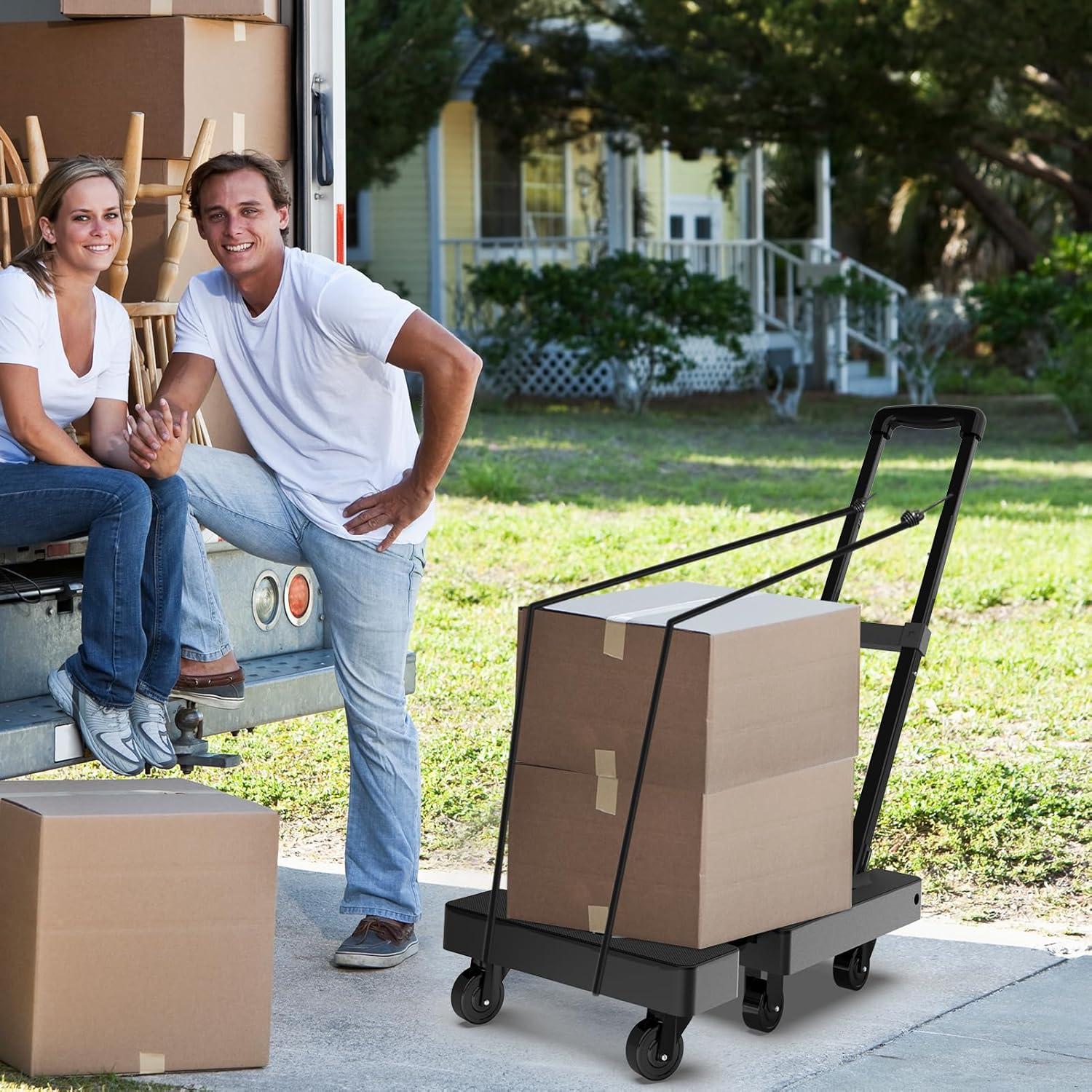 Carro de Mano Plegable SOLEJAZZ 226.8 kg Negro