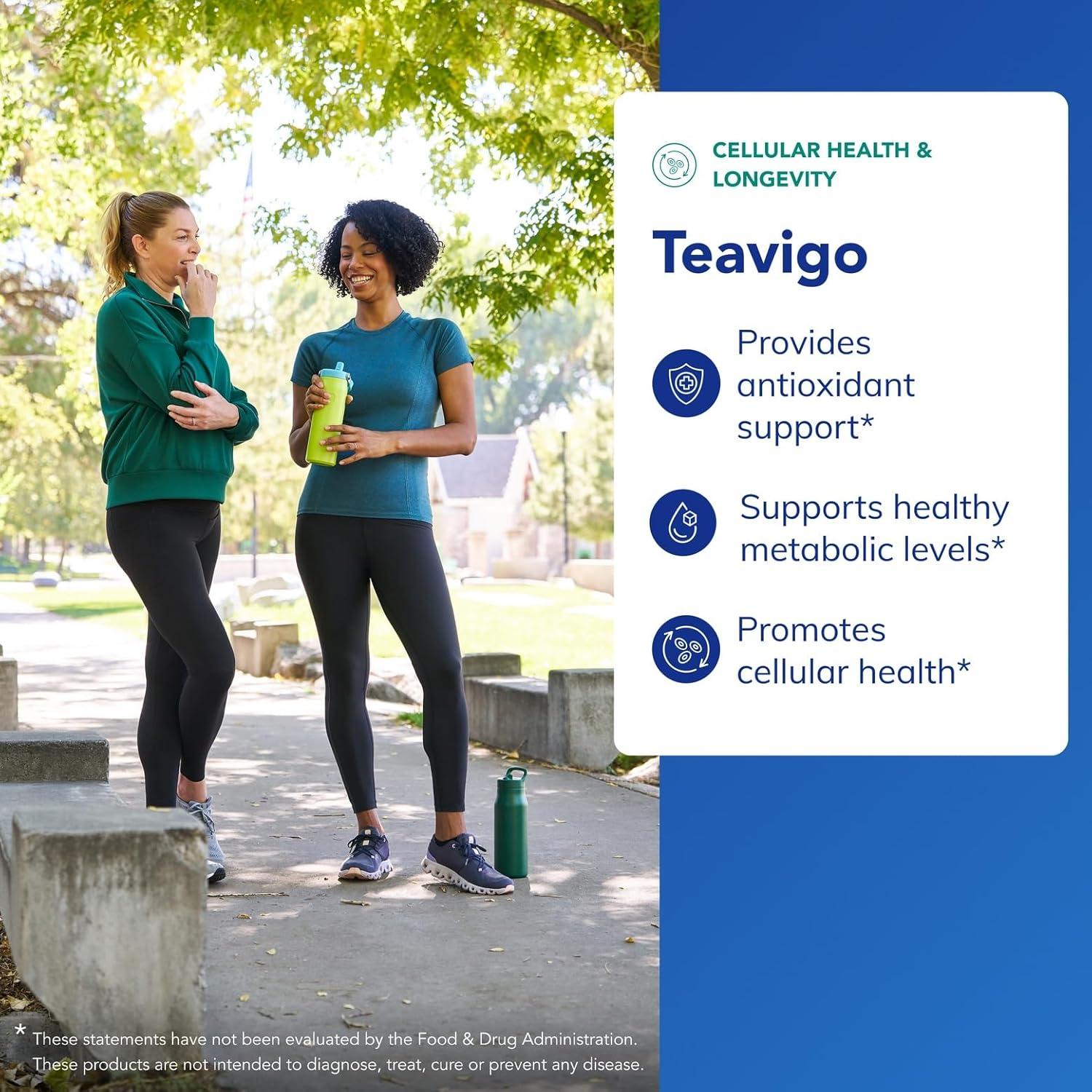 Suplemento Antioxidante Teavigo Pure Encapsulations 120 Cápsulas