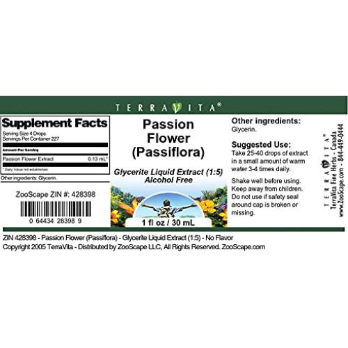 Extracto Líquido de Flor de Pasión TerraVita 29.57 ml