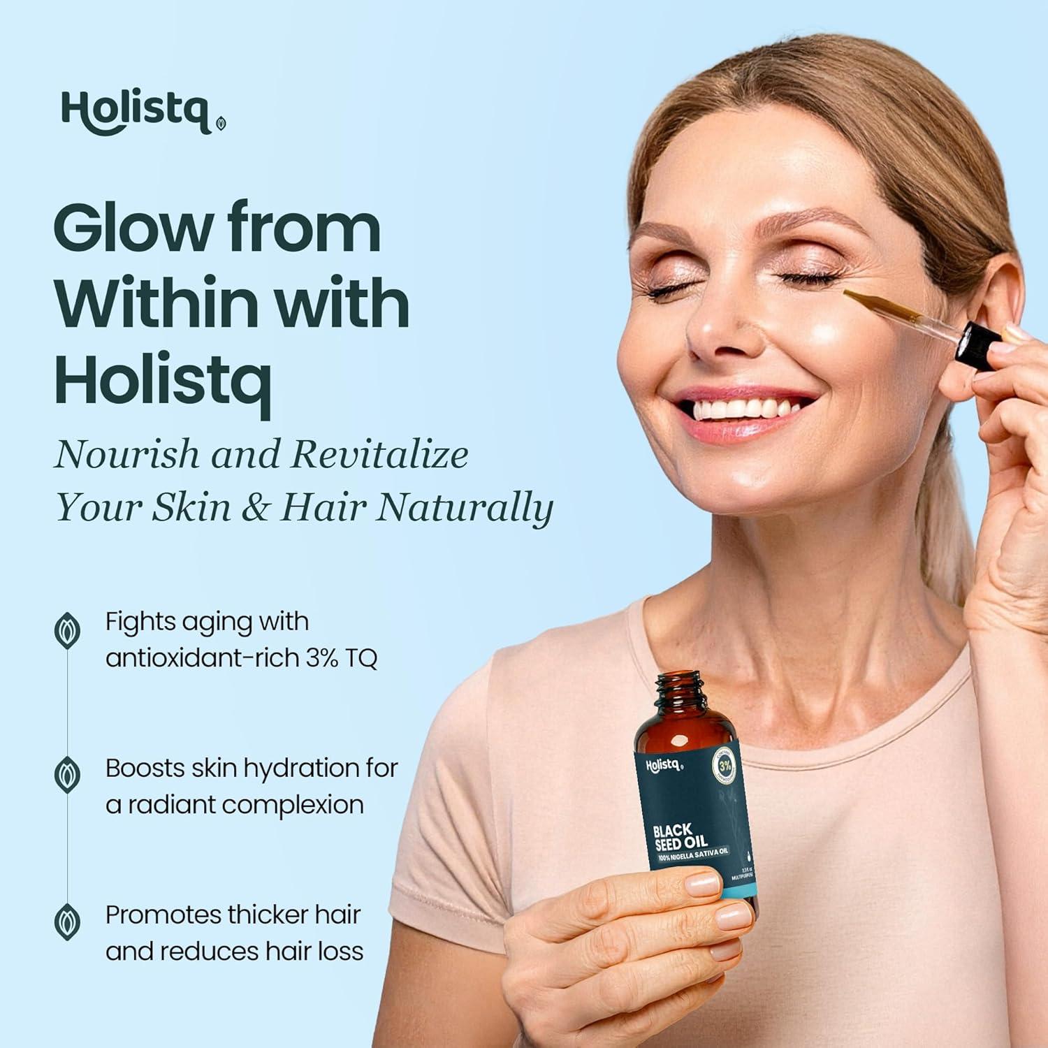 Aceite de Semilla Negra Orgánico Holistiq 100 mL - 3% Timoquinona