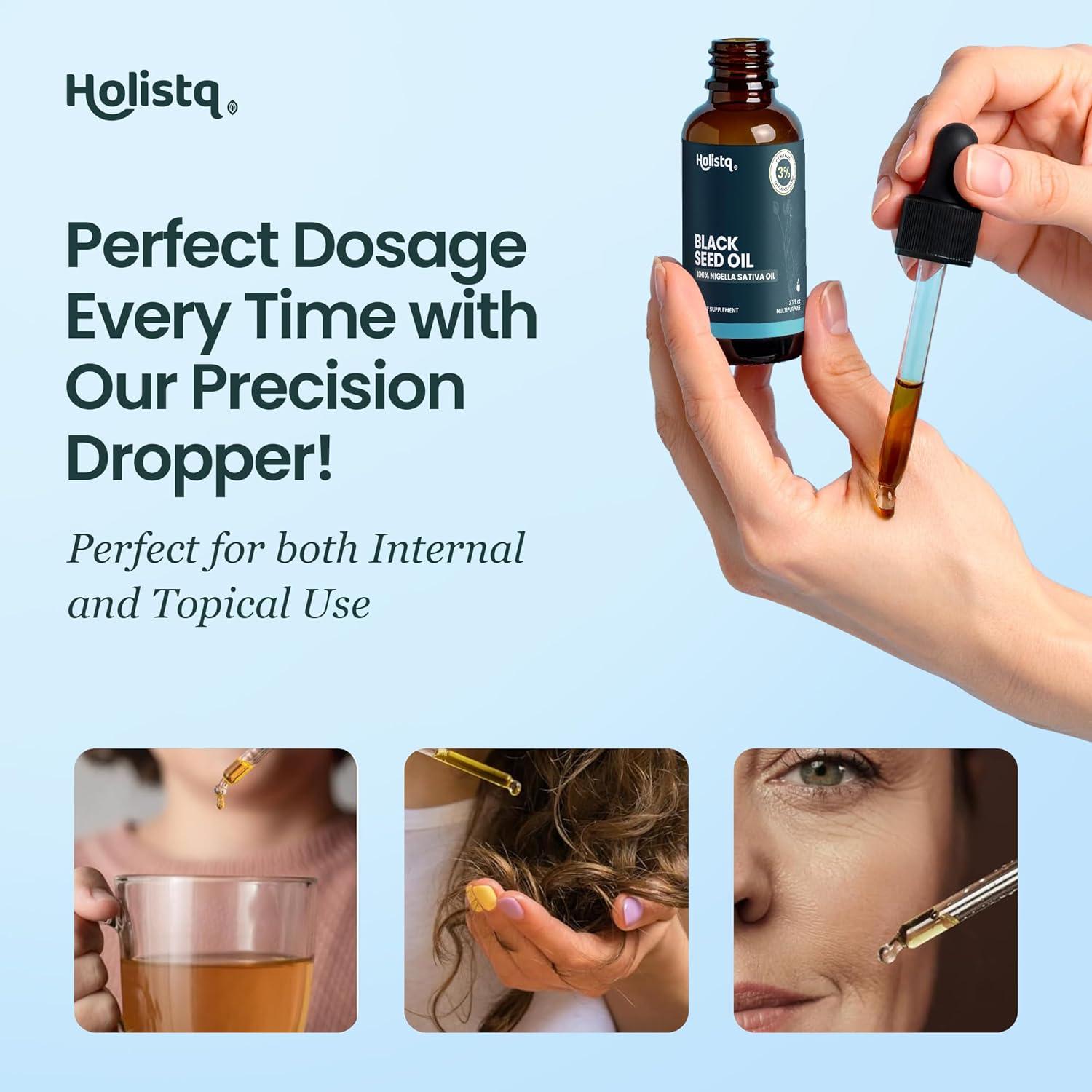 Aceite de Semilla Negra Orgánico Holistiq 100 mL - 3% Timoquinona