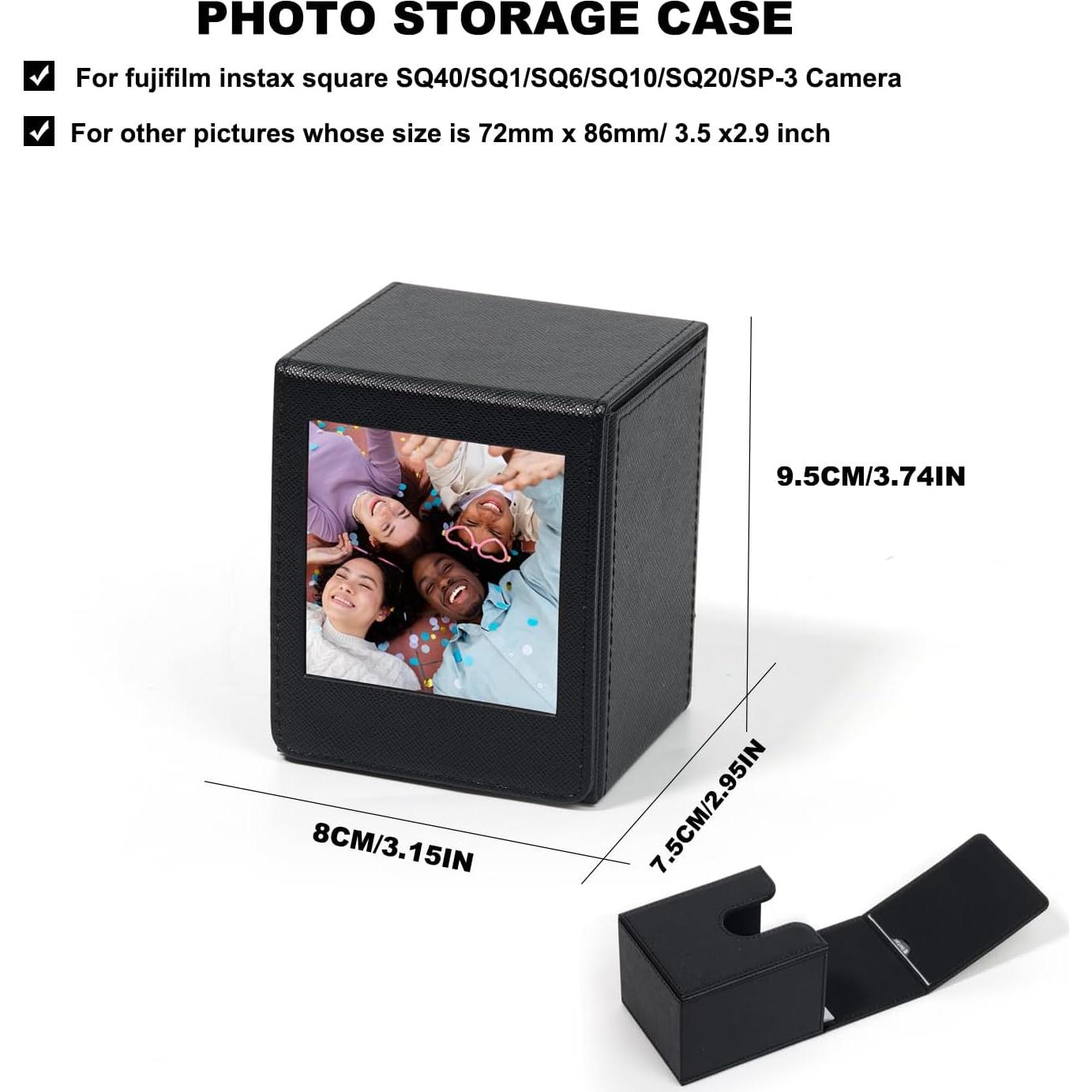 Caja de Almacenamiento para Fotos Fujifilm Instax Negra 50pcs