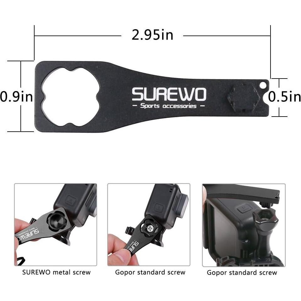 Soporte de Brazo Extensible SUREWO para Cámaras de Acción Negro
