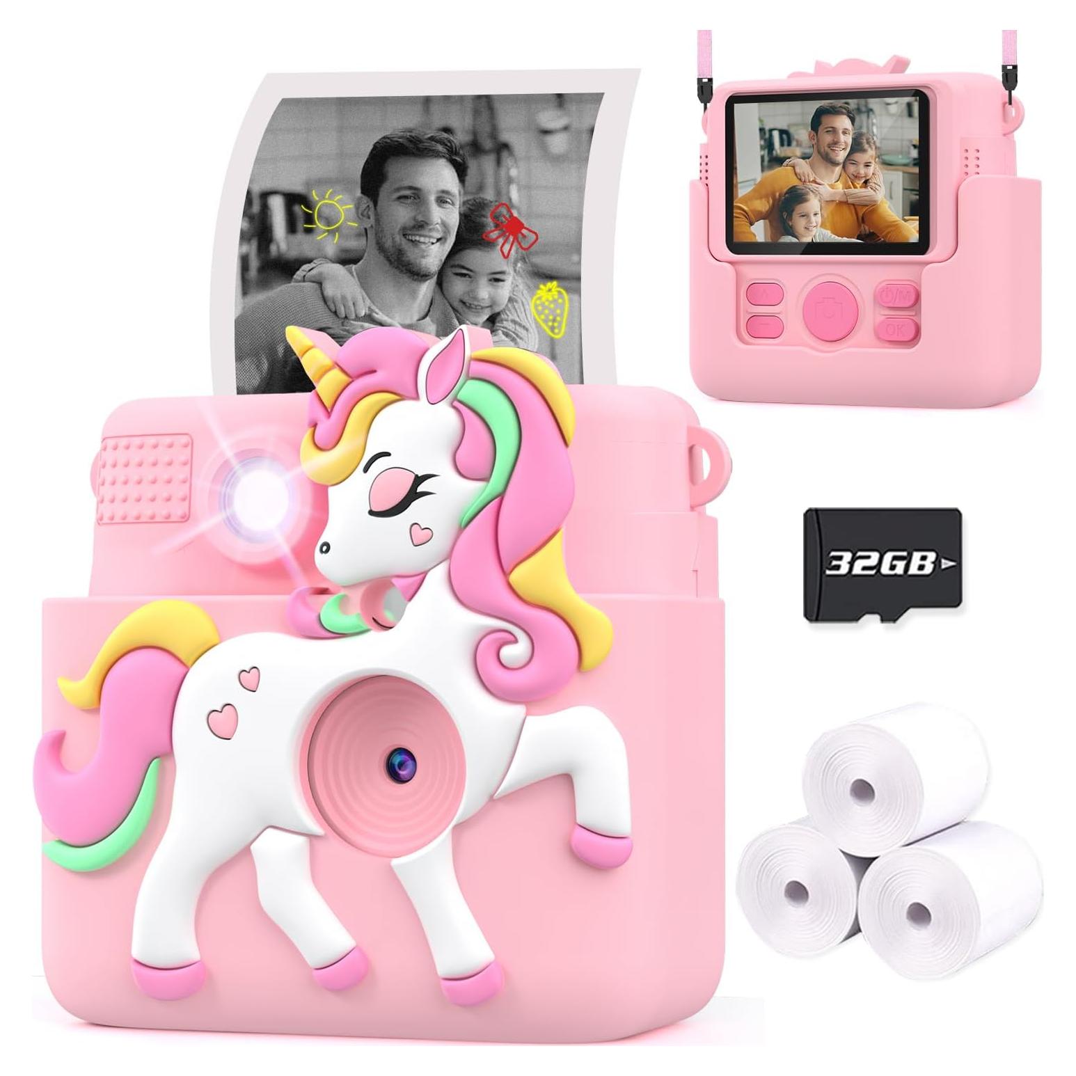 Cámara Instantánea para Niños Careenoah Rosa 1080P 8MP