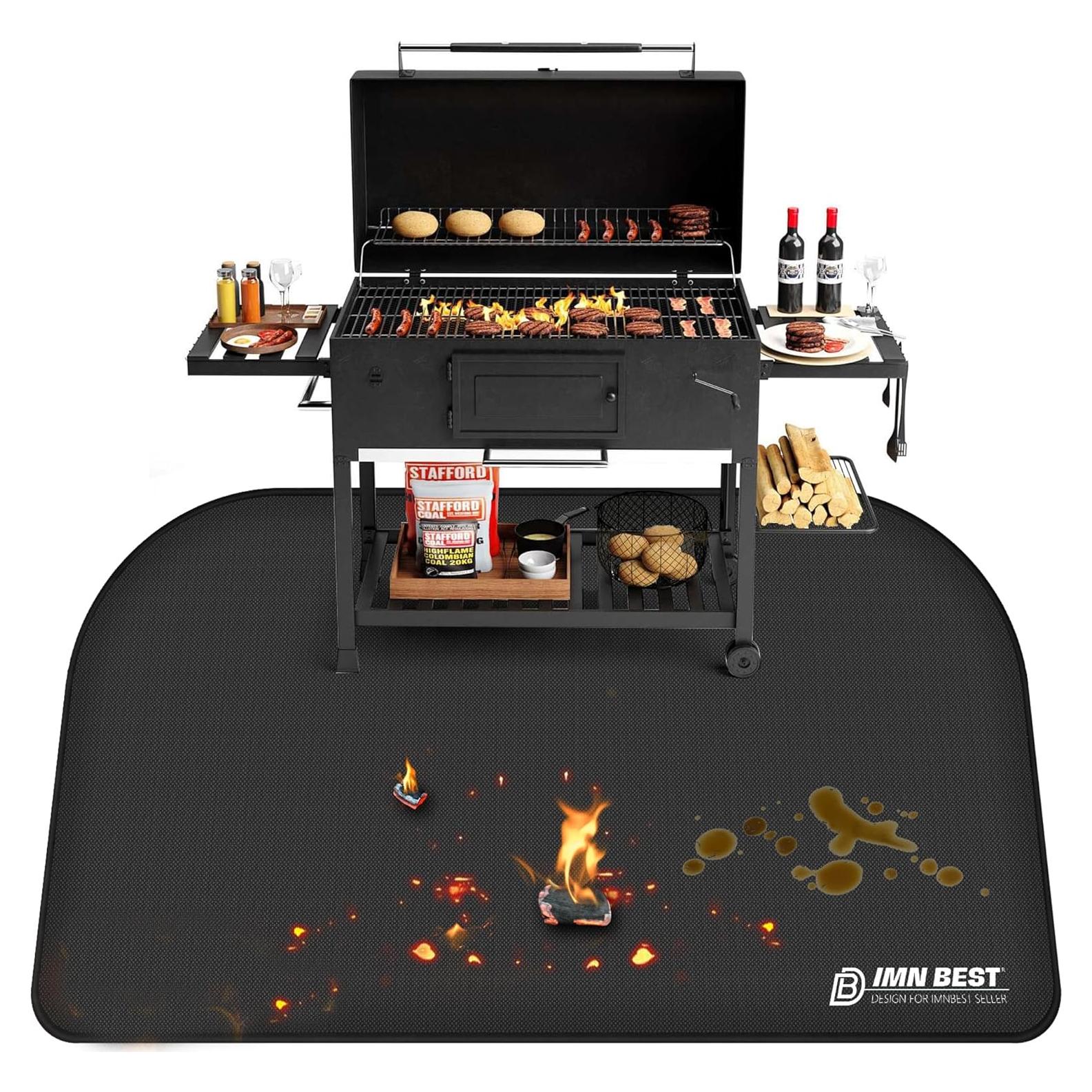 Mat Ignífugo Plegable ImnBest 180x100 cm para Parrilla