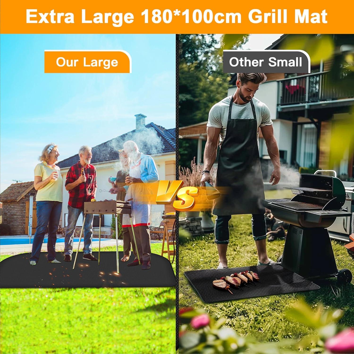 Mat Ignífugo Plegable ImnBest 180x100 cm para Parrilla