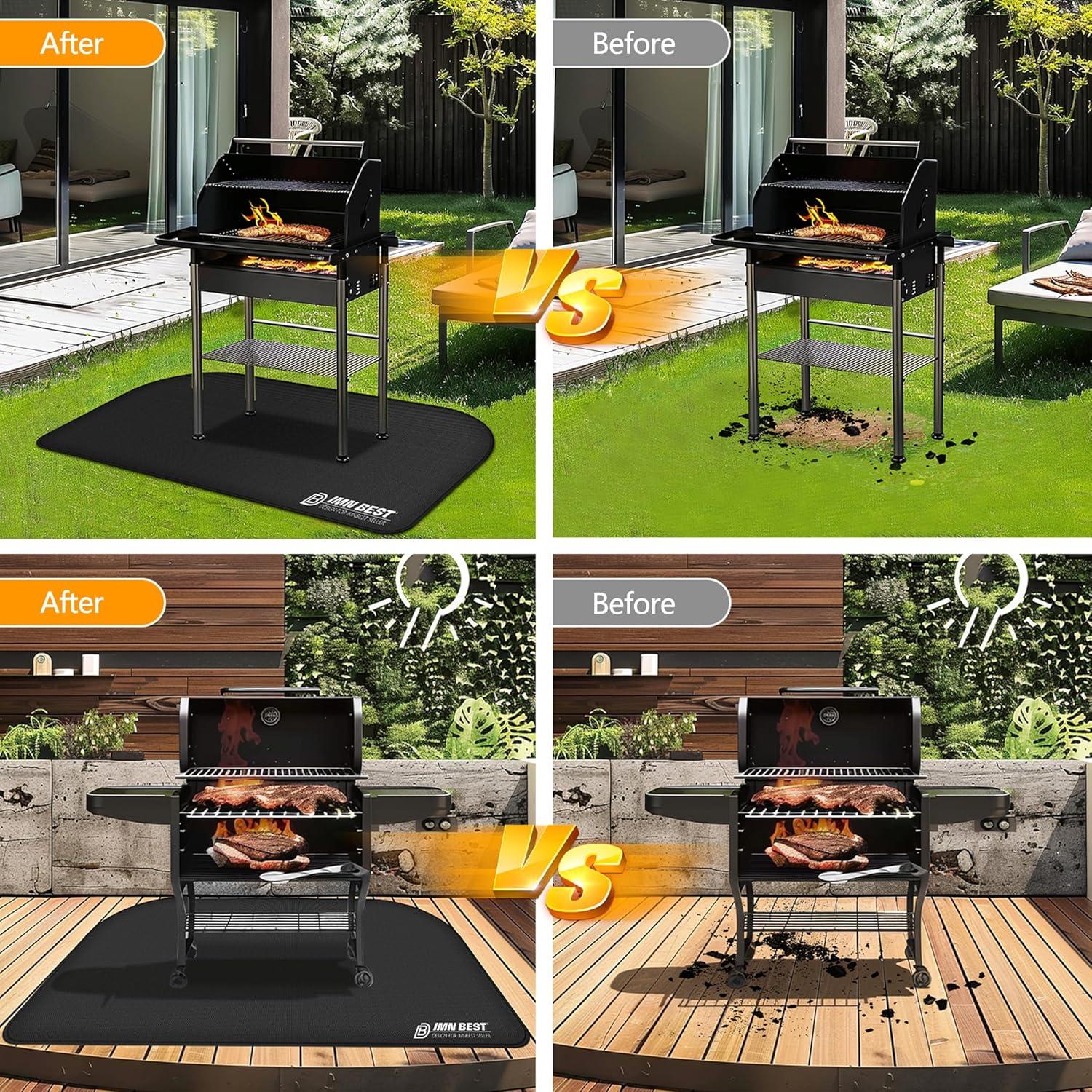 Mat Ignífugo Plegable ImnBest 180x100 cm para Parrilla