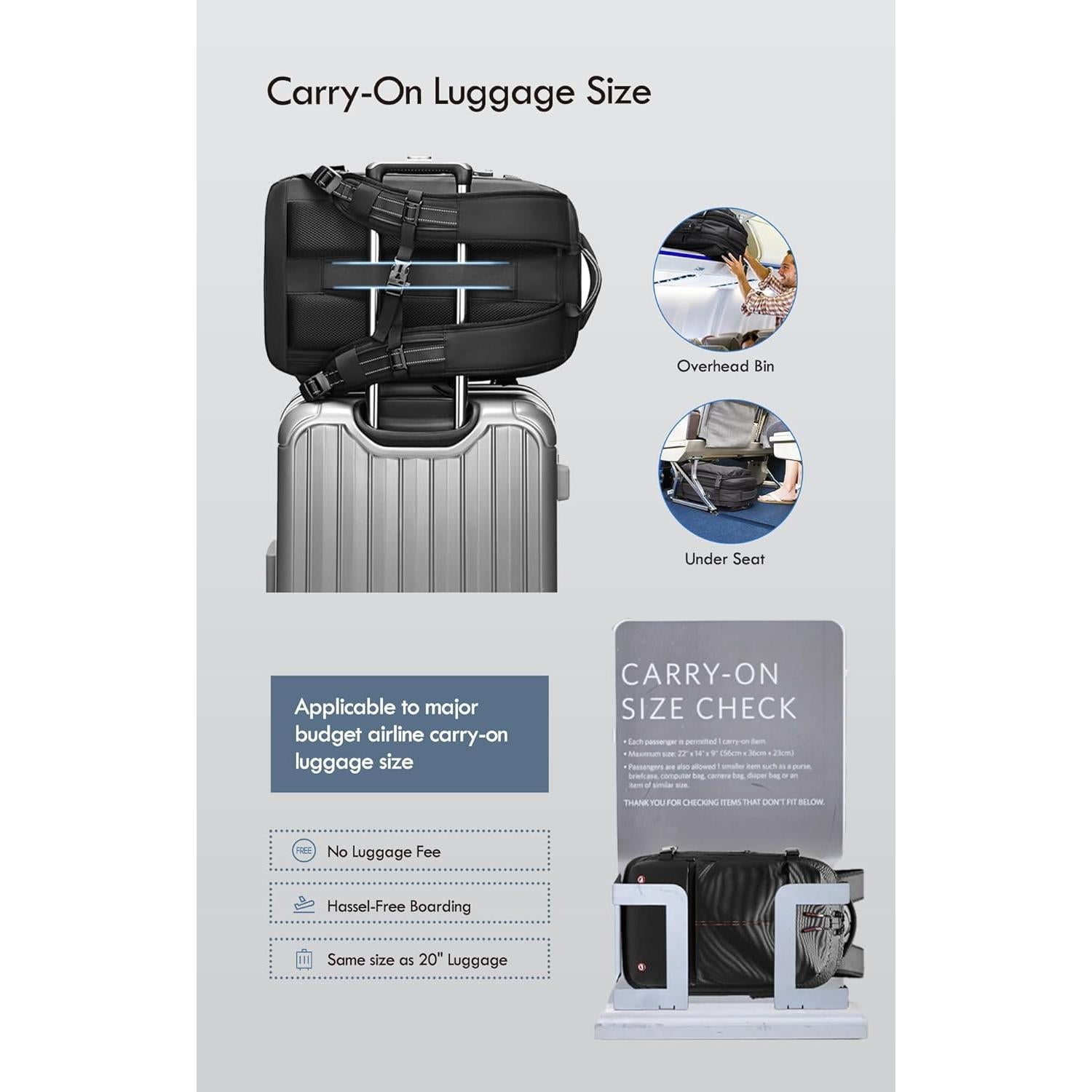 Mochila de Viaje Expandible 80L IKYWT con Bomba al Vacío