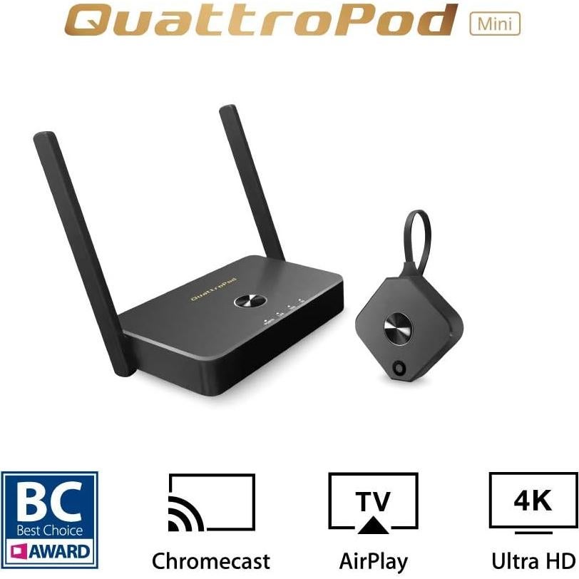 Transmisor y receptor HDMI inalámbrico EZCast QuattroPod Mini 4K