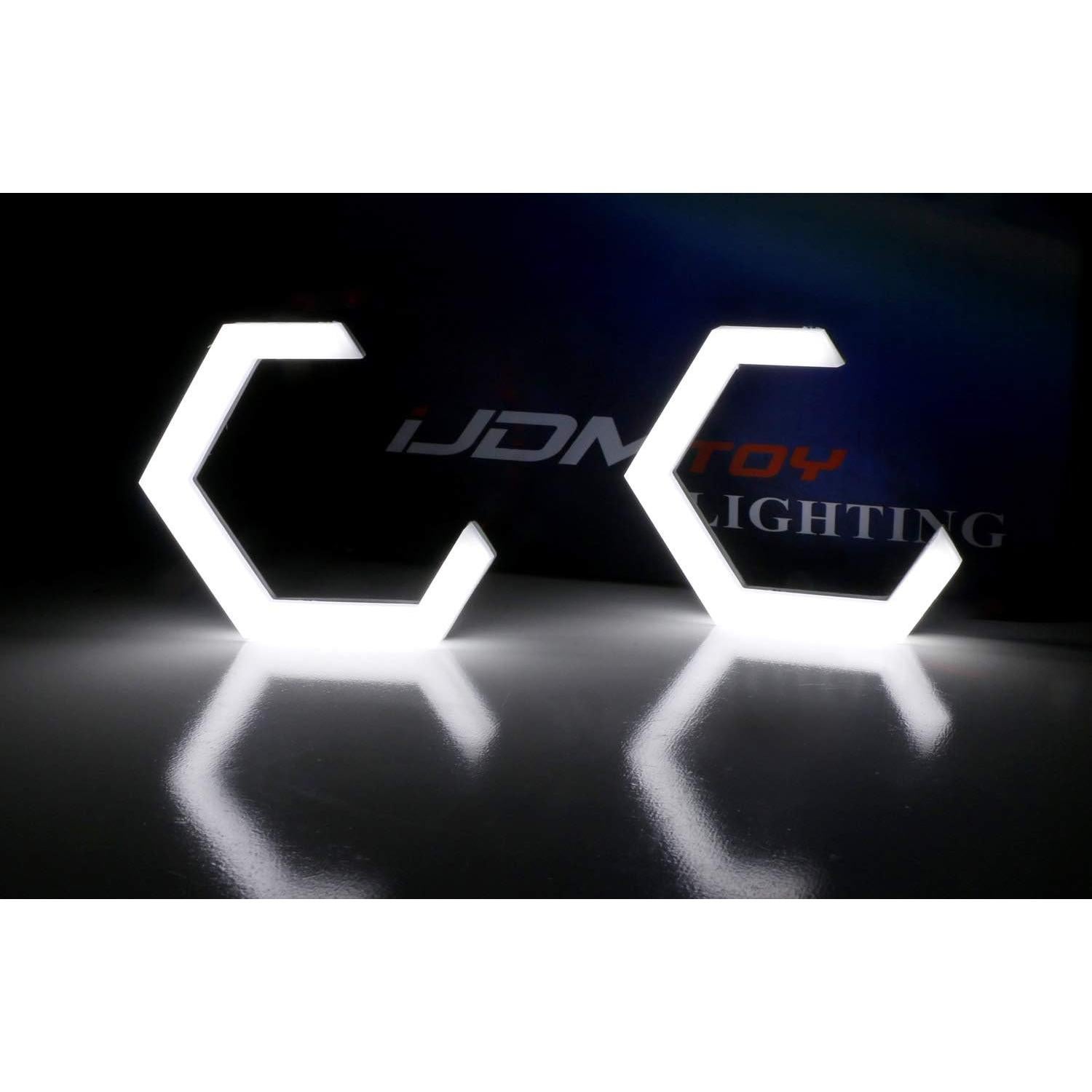 Kit Iluminación LED Halo Ring iJDMTOY 7000K Xenón Blanco 80mm