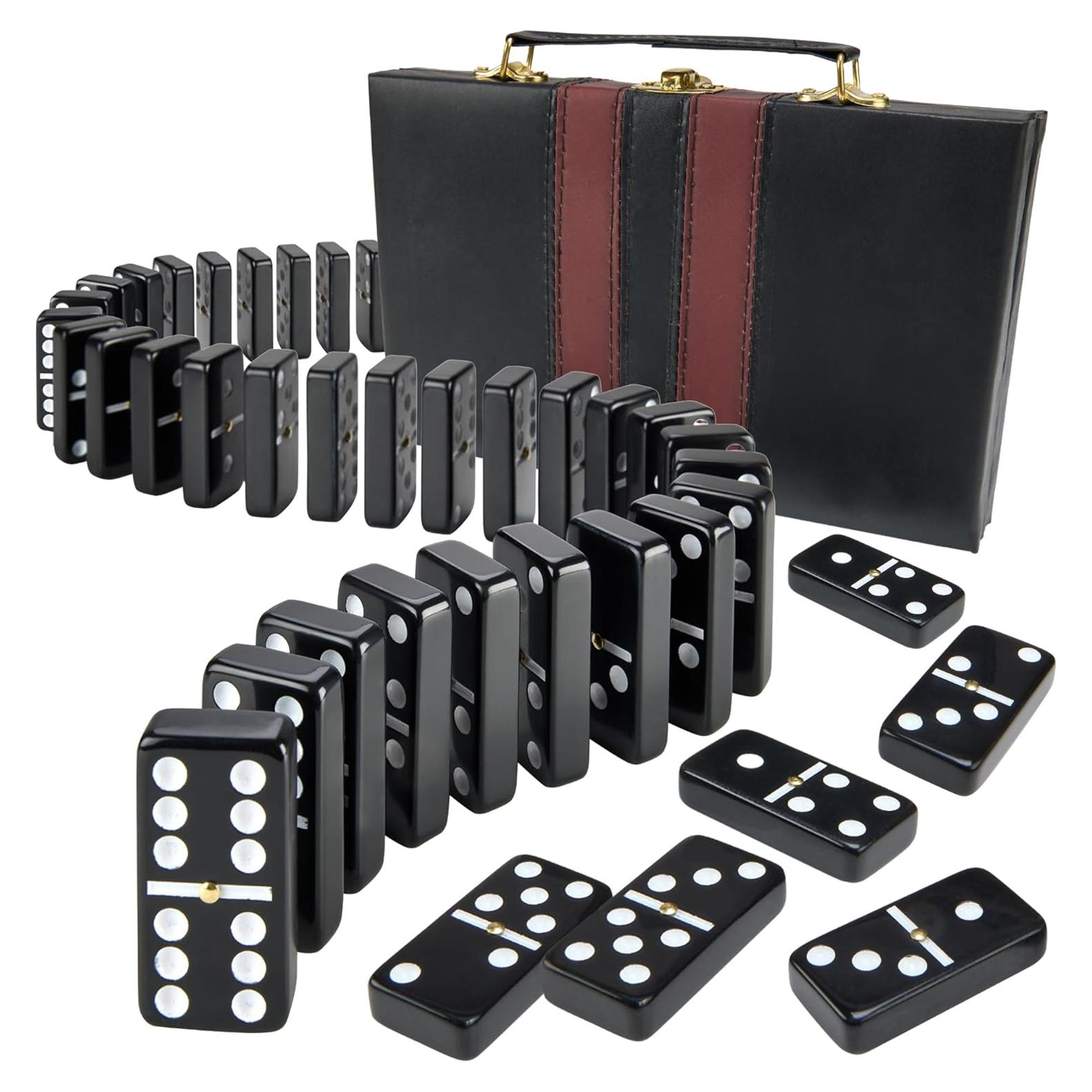 Juego de Dóminos Jumbo Doble Seis Playbees - 28 Fichas Negras