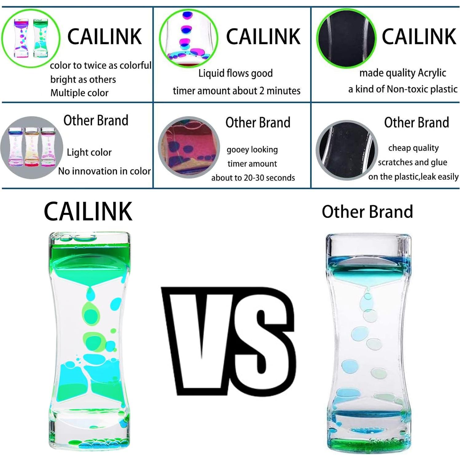 Temporizador de Movimiento Líquido CAILINK 2Pack Juguetes Sensoriales