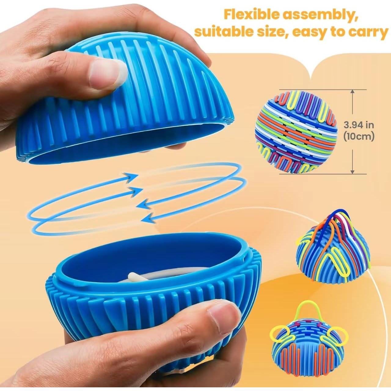 Bola Sensorial Antiestrés Azul 3D DIY para Niños y Adultos