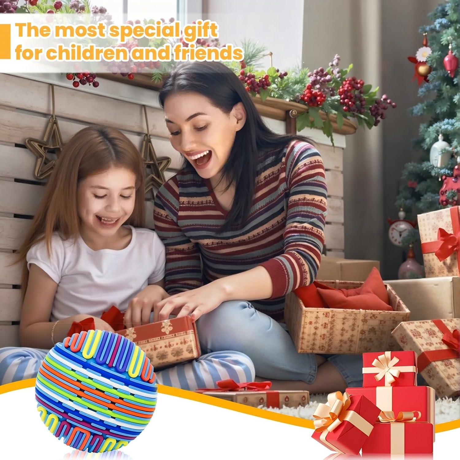 Bola Sensorial Antiestrés Azul 3D DIY para Niños y Adultos