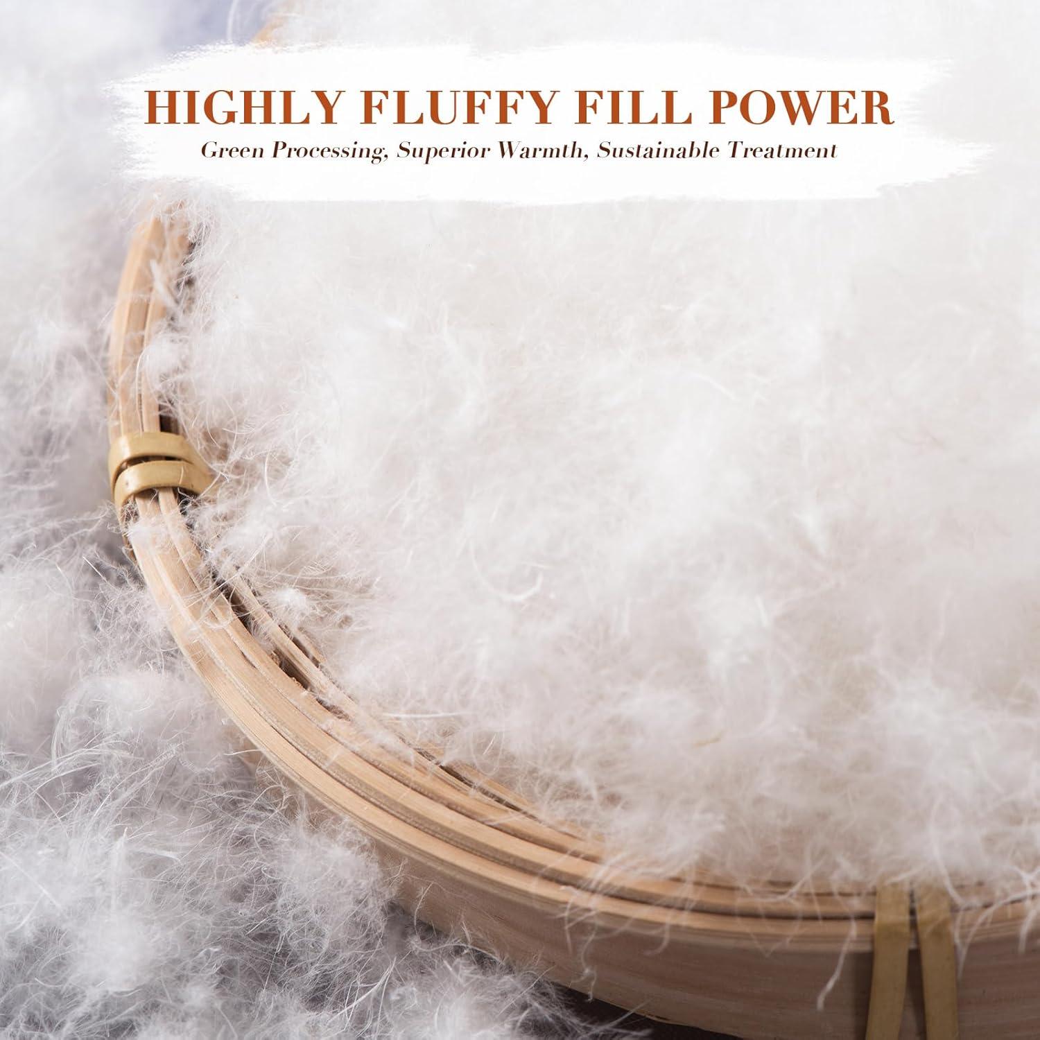 Edredón de Pluma de Ganso Wellos King 1000TC 100% Algodón