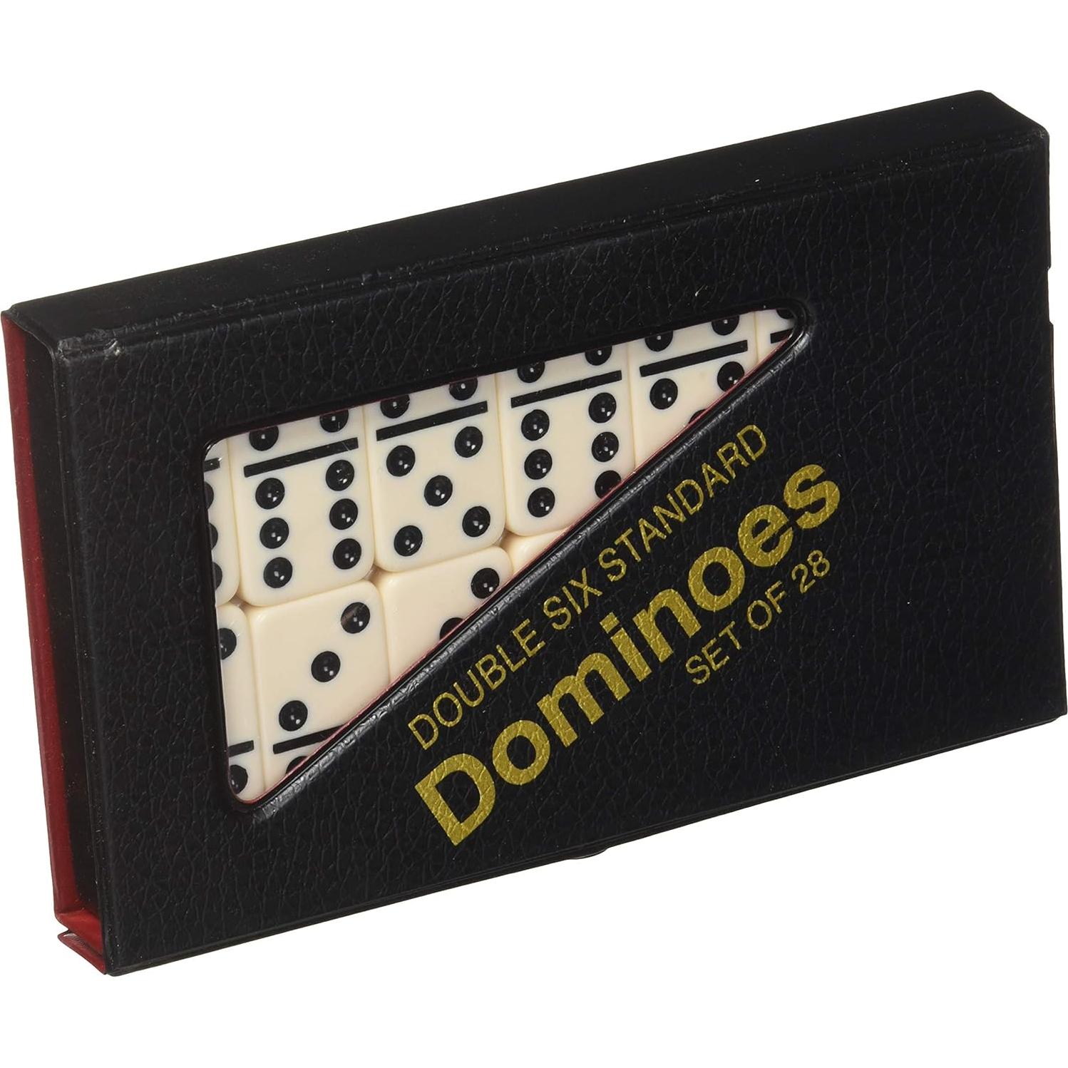 Dominó Estándar Doble 6 CHH Marfil con Pips Negros