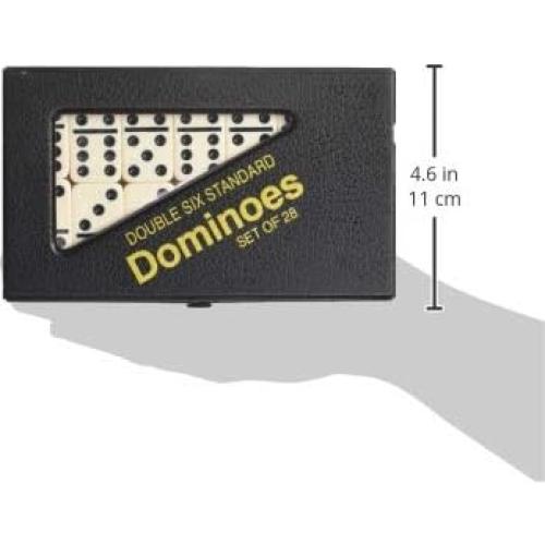 Dominó Estándar Doble 6 CHH Marfil con Pips Negros