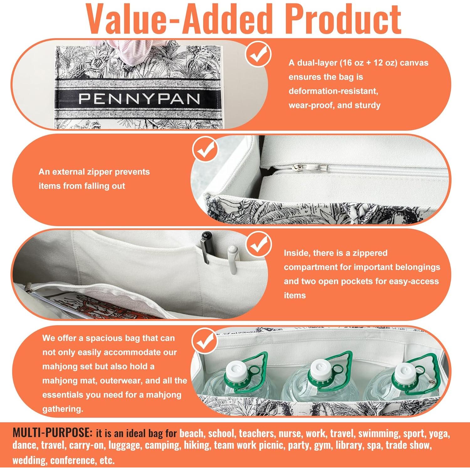 Juego de Fichas de Mahjong Americano PENNYPAN 166 Fichas