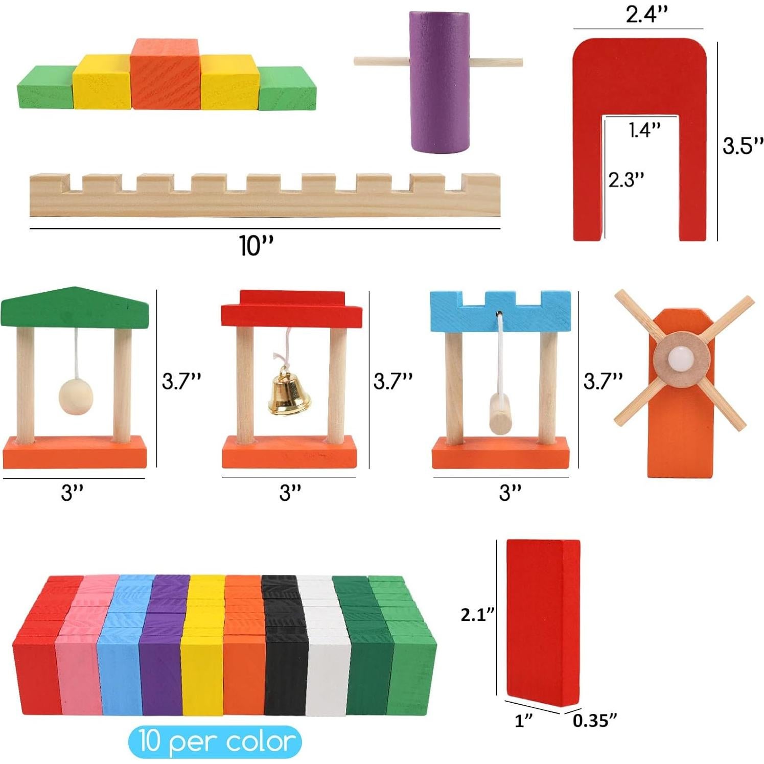 Juego de Bloques de Dominó Extra Grande BigOtters 108 PCS