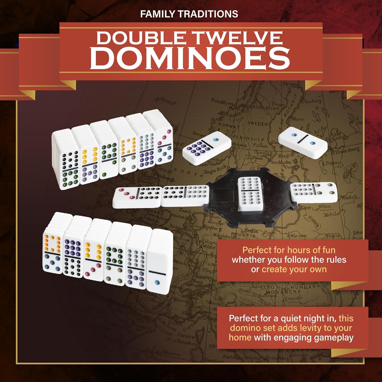 Dominó Doble 12 en Lata Continuum Games - 91 Piezas Cristalinas