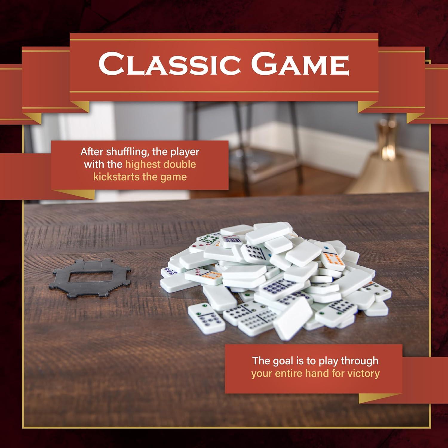 Dominó Doble 12 en Lata Continuum Games - 91 Piezas Cristalinas