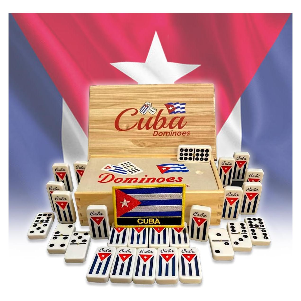 Juego de Dominó Doble Nueve Cubano con Parche Cultural
