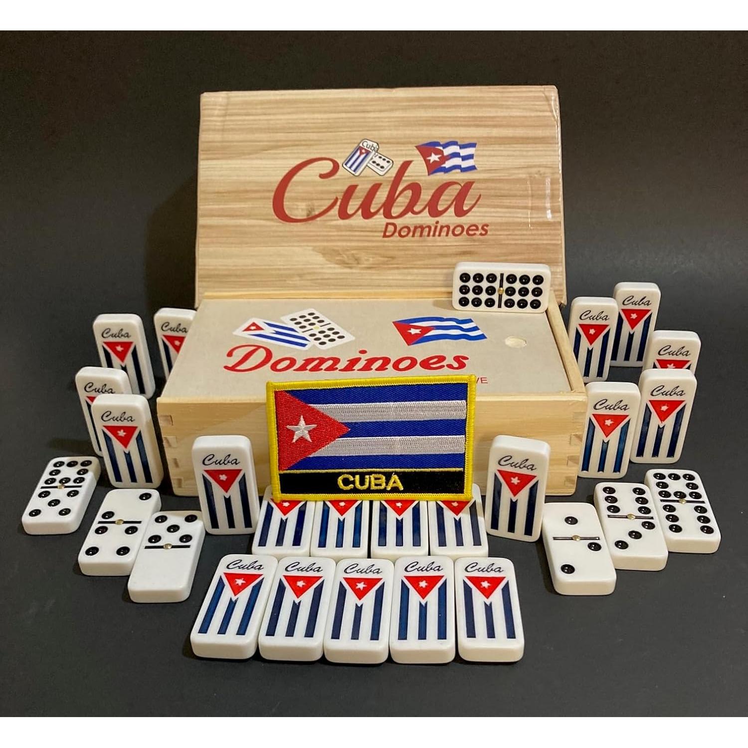 Juego de Dominó Doble Nueve Cubano con Parche Cultural