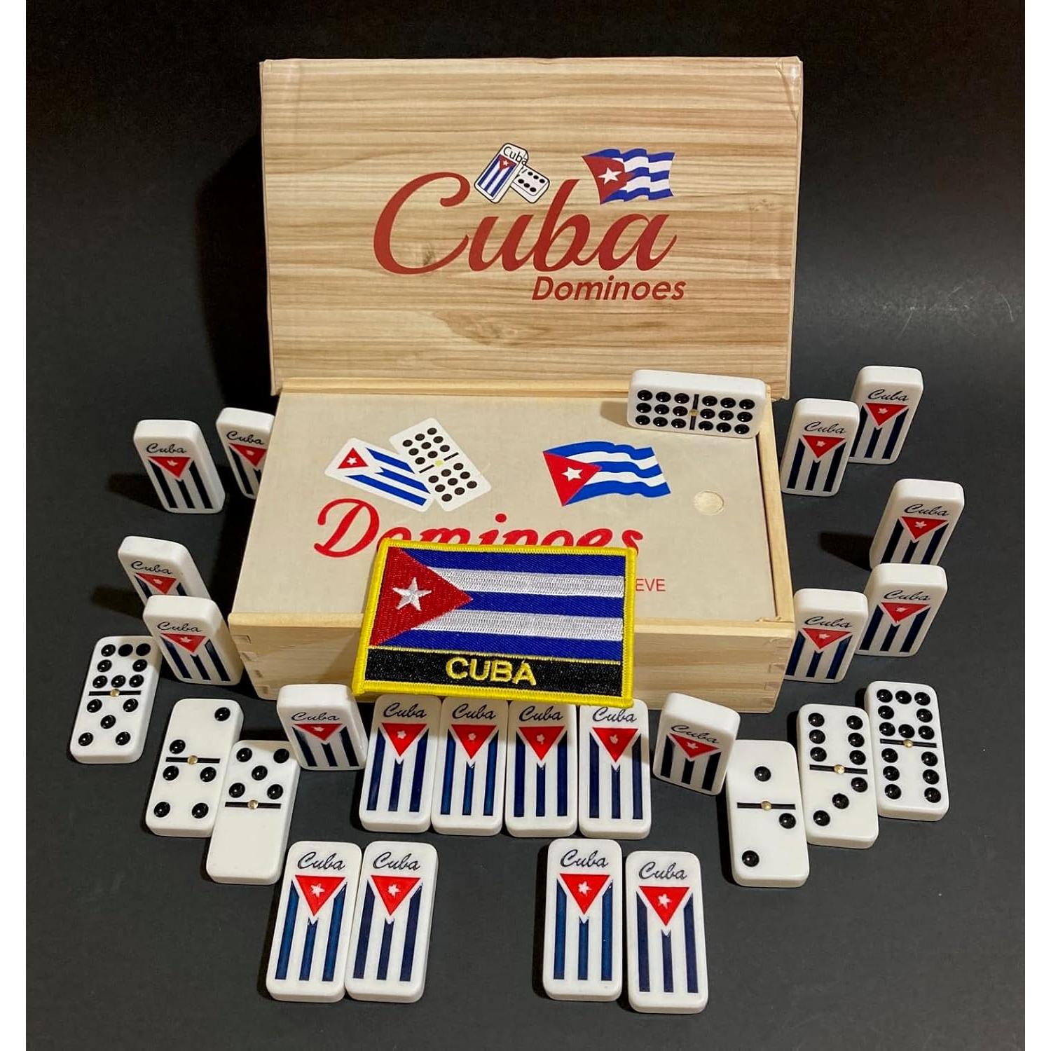 Juego de Dominó Doble Nueve Cubano con Parche Cultural