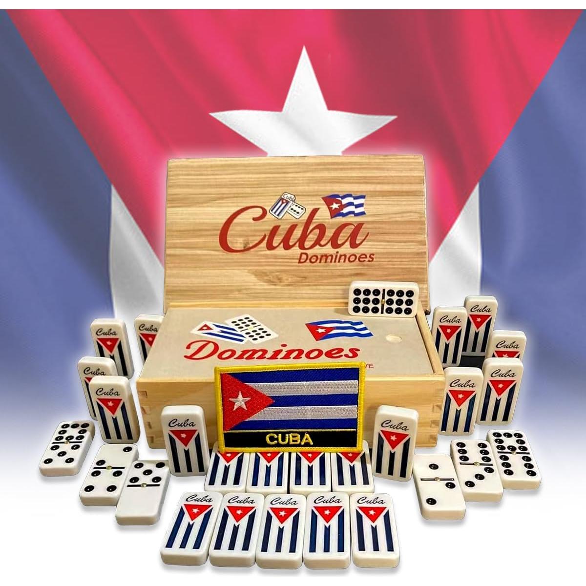 Juego de Dominó Doble Nueve Cubano con Parche Cultural