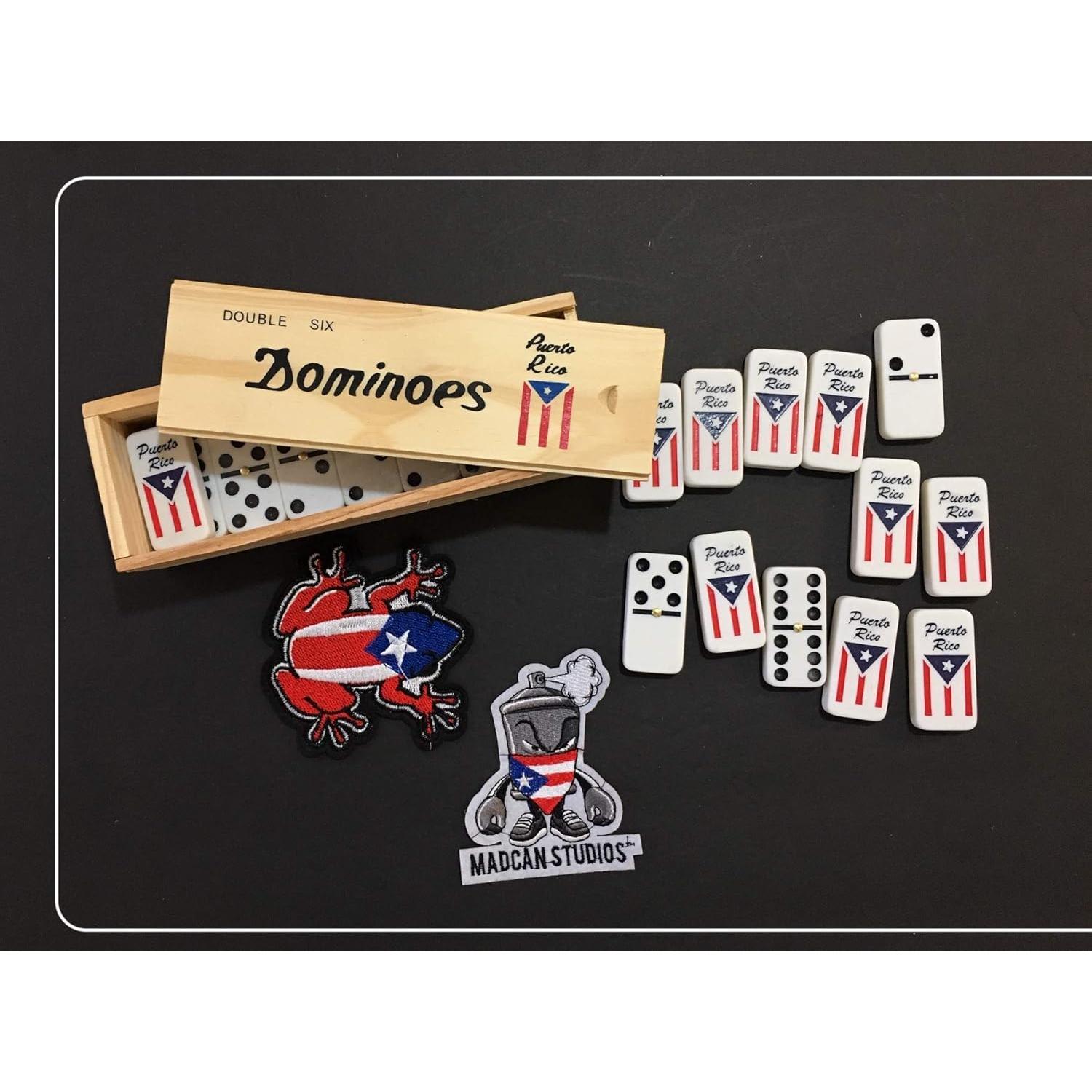 Dominó de la Bandera de Puerto Rico Doble Seis 28 Fichas