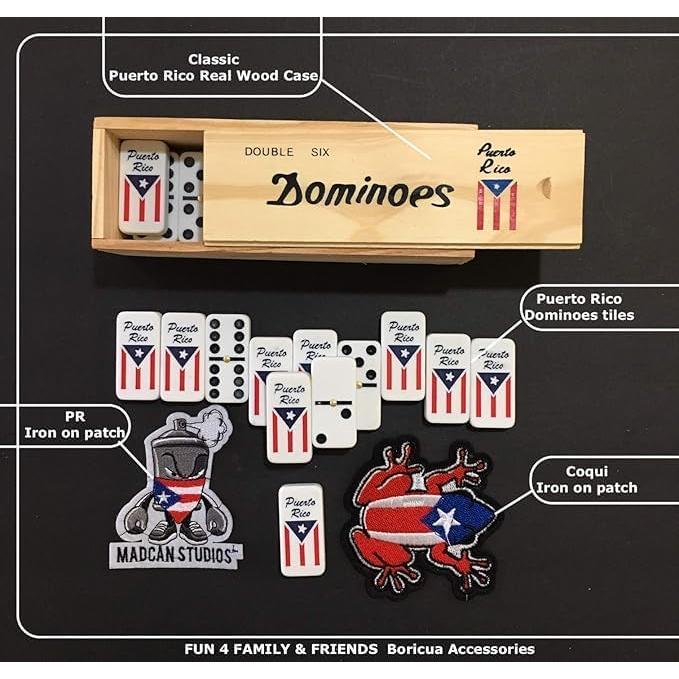 Dominó de la Bandera de Puerto Rico Doble Seis 28 Fichas