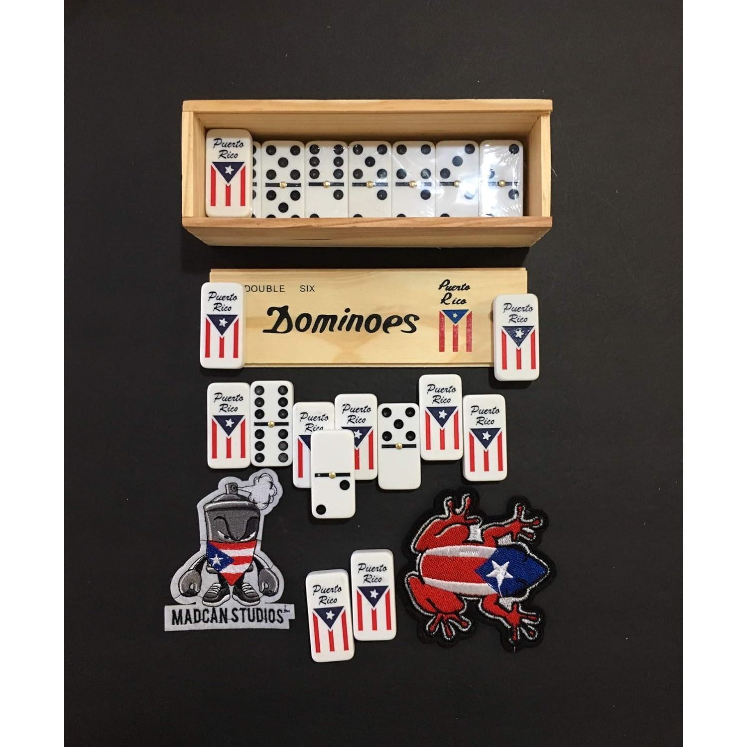 Dominó de la Bandera de Puerto Rico Doble Seis 28 Fichas