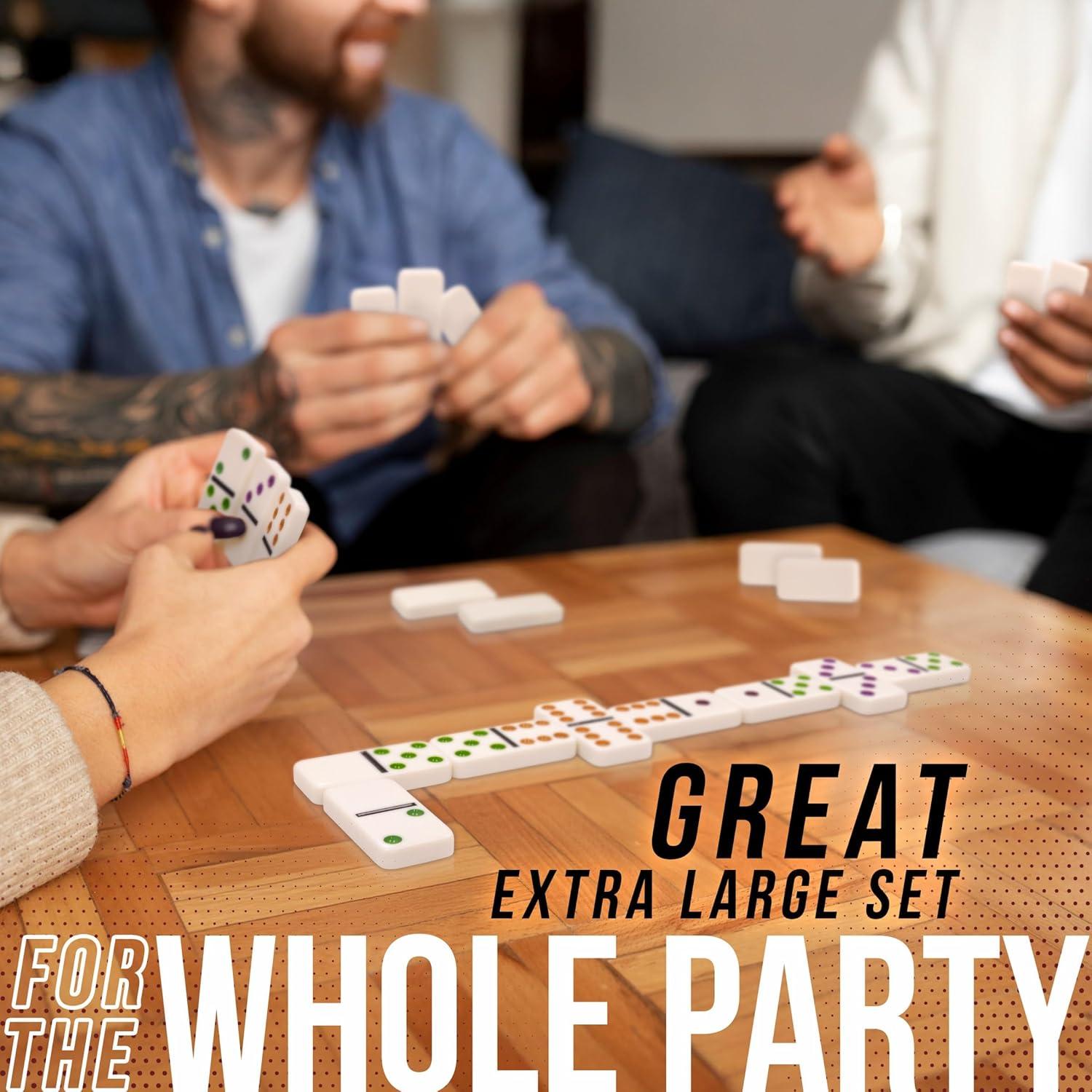 Juego de Dominó Doble 15 University Games - 132 Fichas Coloridas