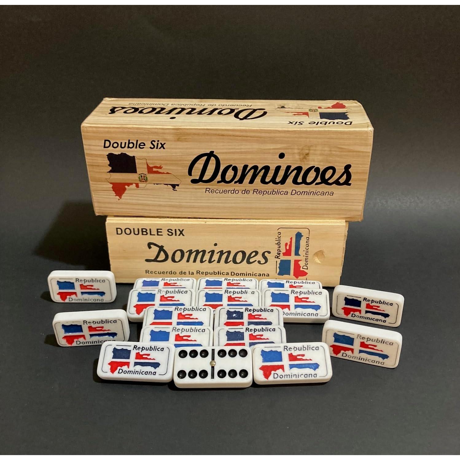 Juego de Dominó PRK 14 Doble Seis con Diseño Bandera Dominicana